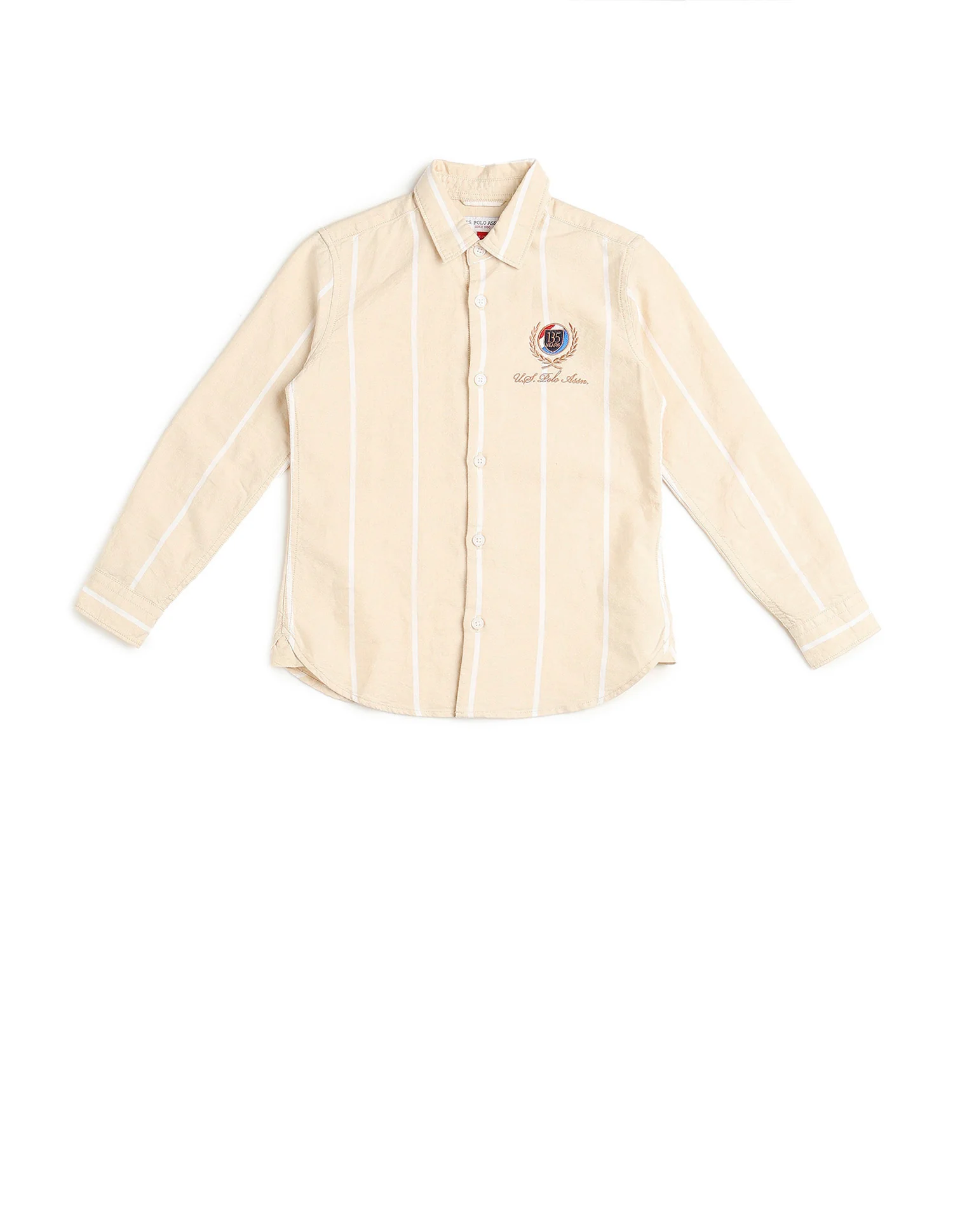 Boys Vertical Striped Oxford Shirt - Image 7