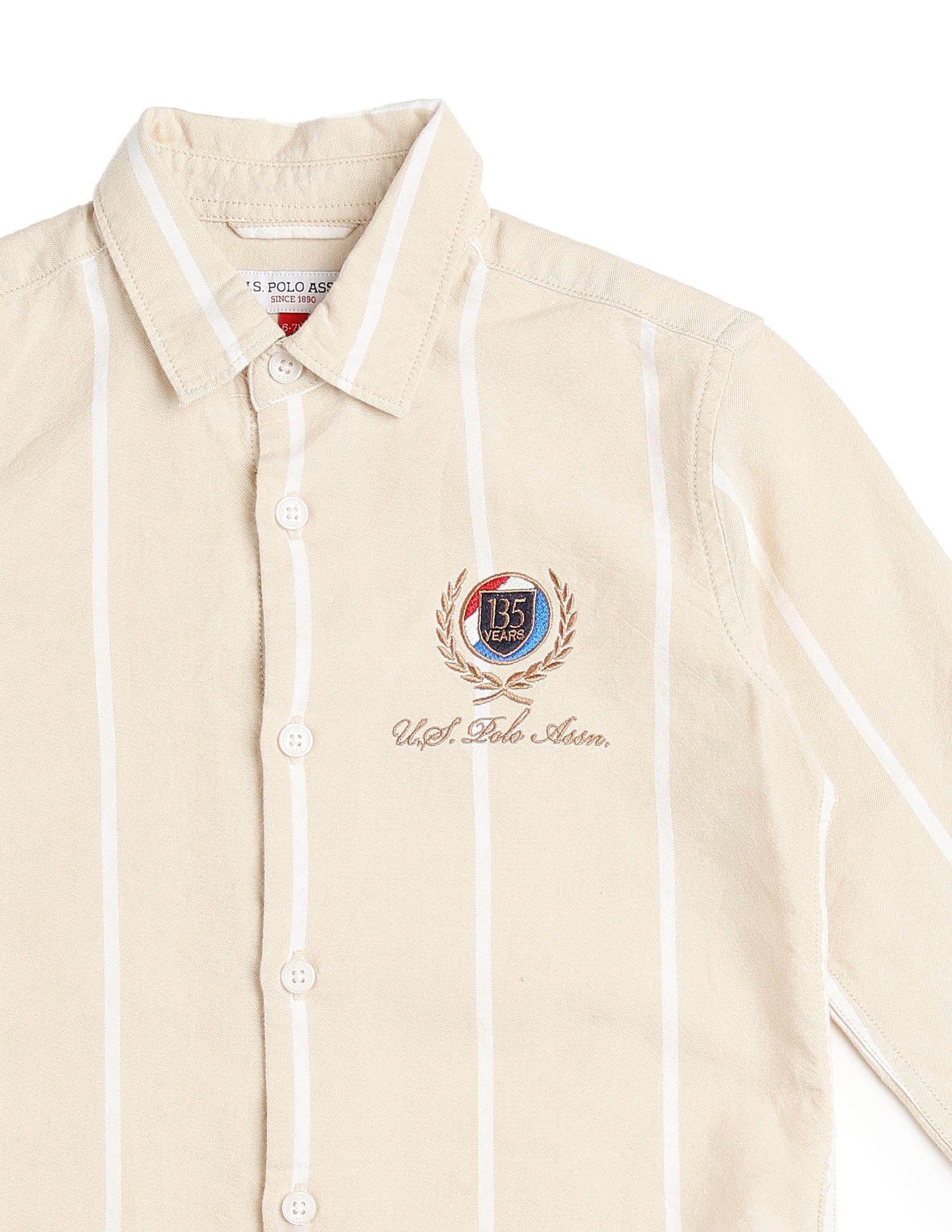 Boys Vertical Striped Oxford Shirt - Image 9