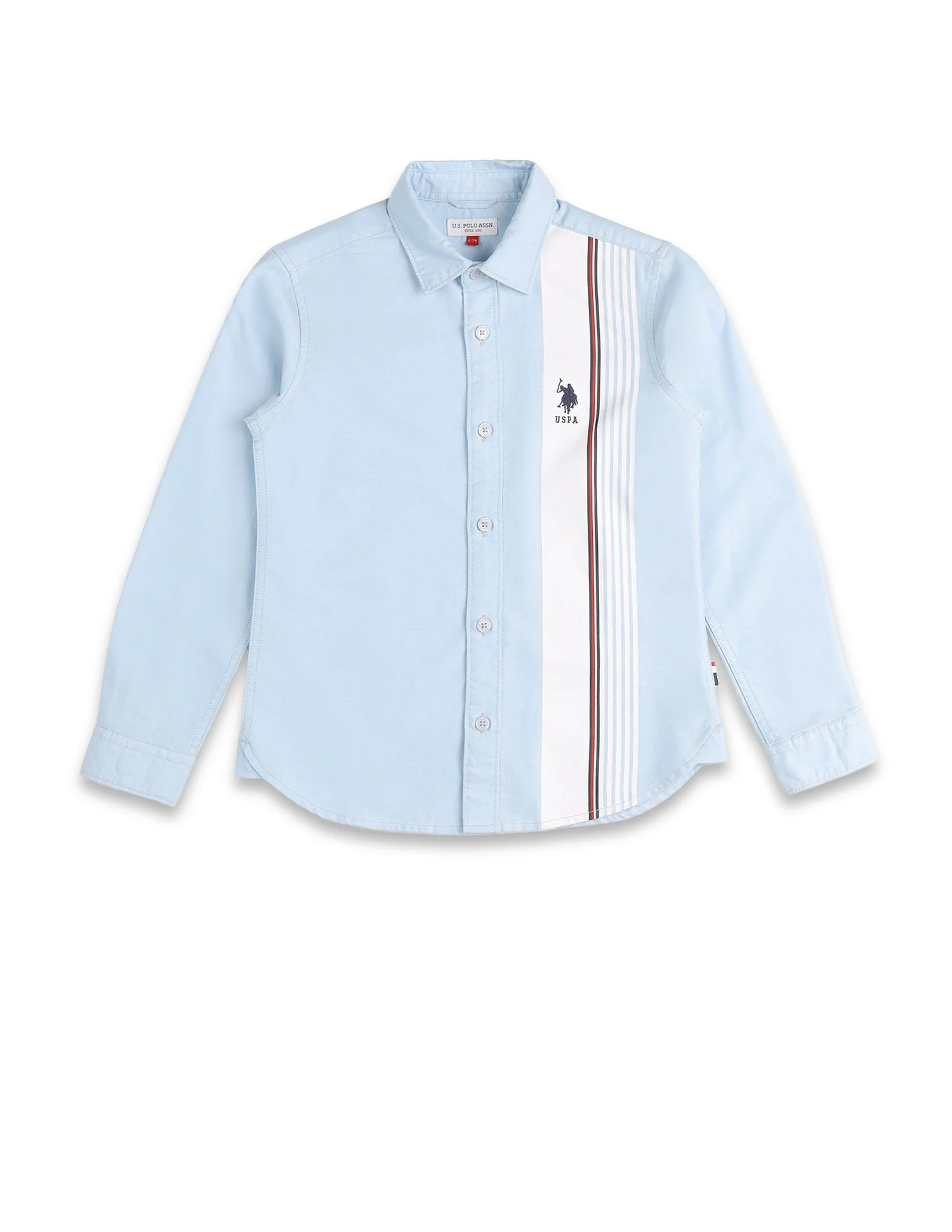 Boys Vertical Striped Oxford Shirt - Image 7