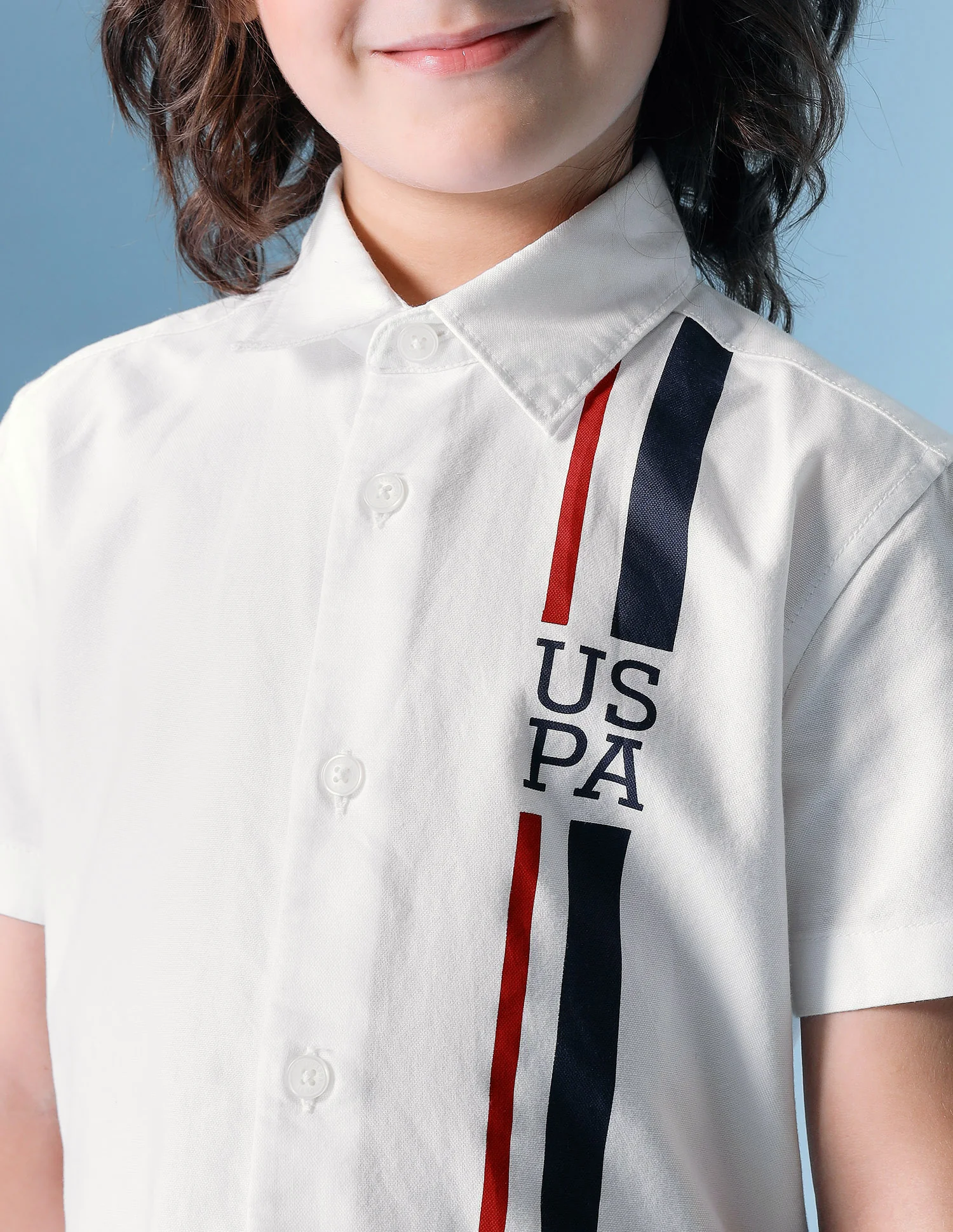 Boys Vertical Striped Oxford Shirt - Image 6