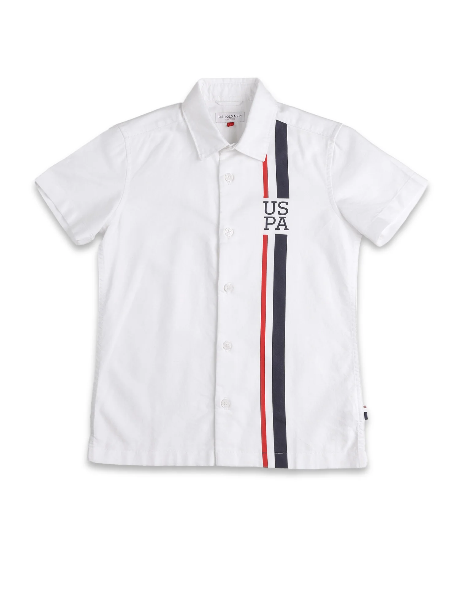 Boys Vertical Striped Oxford Shirt - Image 7