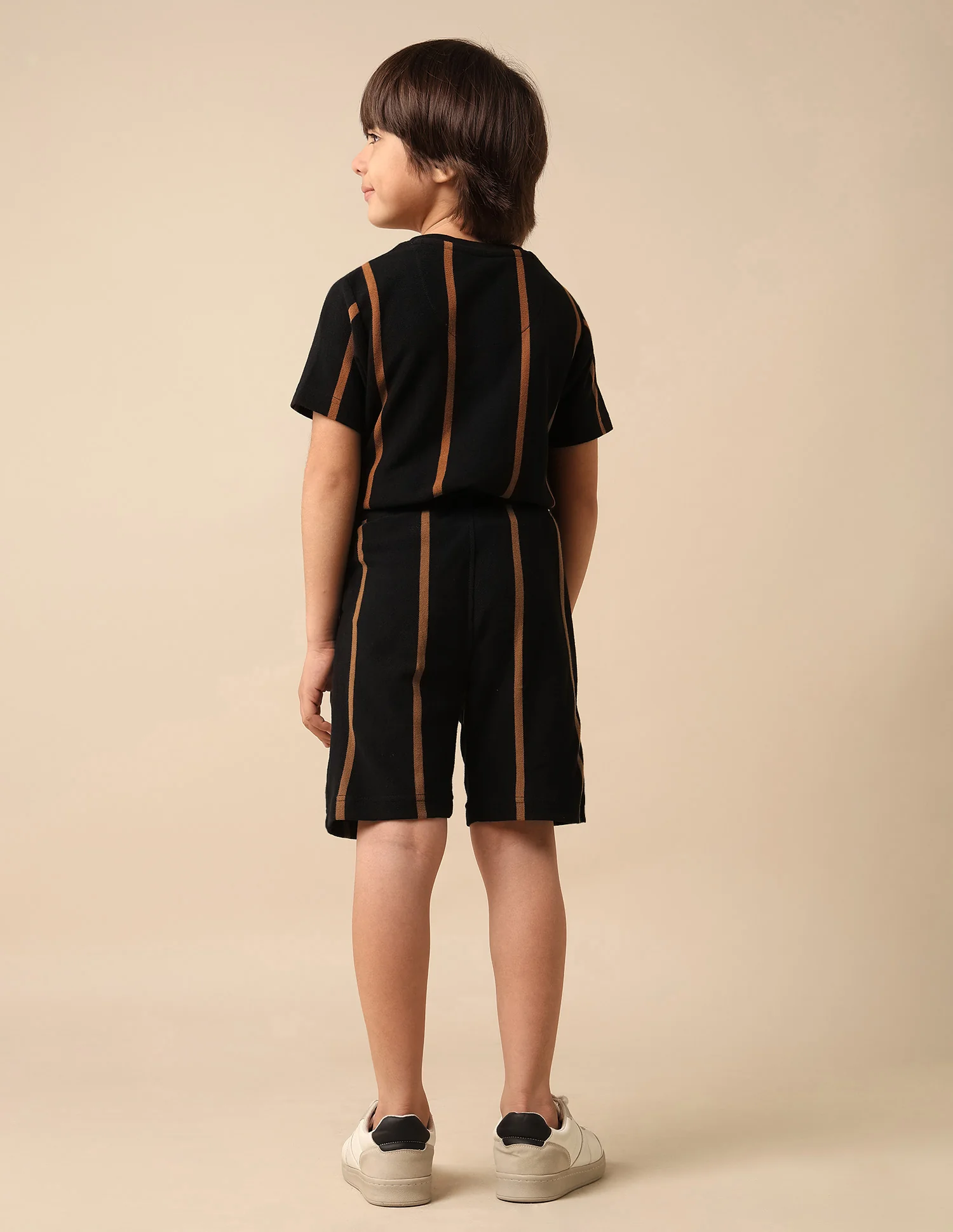 Boys Vertical Striped Pure Cotton Shorts - Image 5