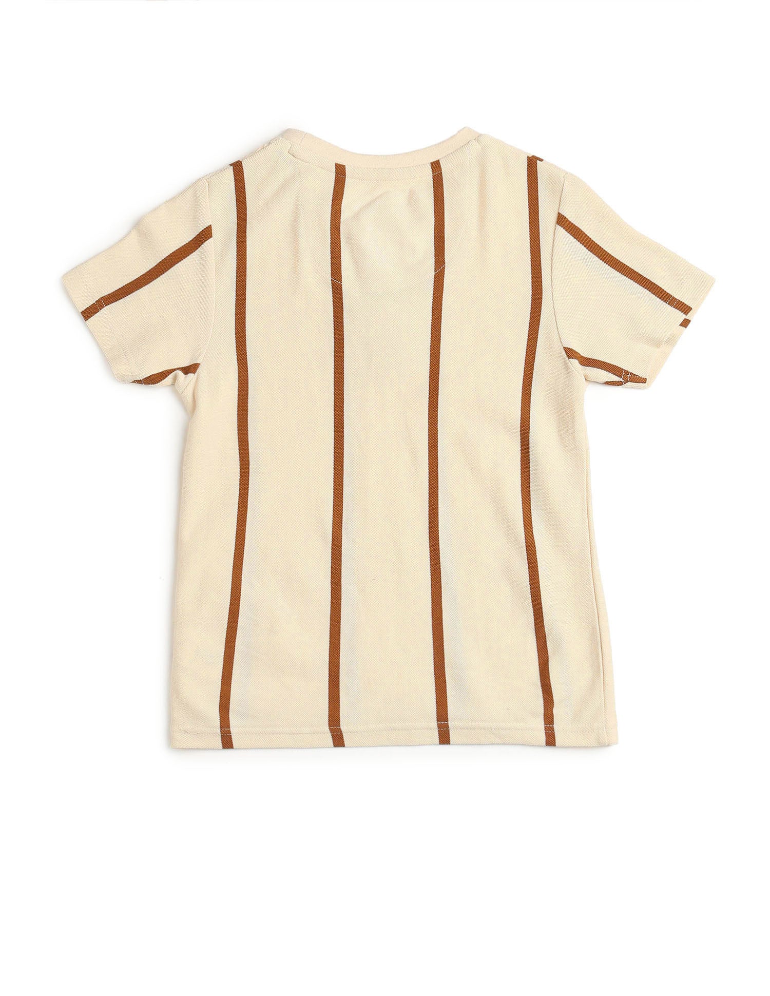 Boys Vertical Striped Pure Cotton T Shirt - Image 8