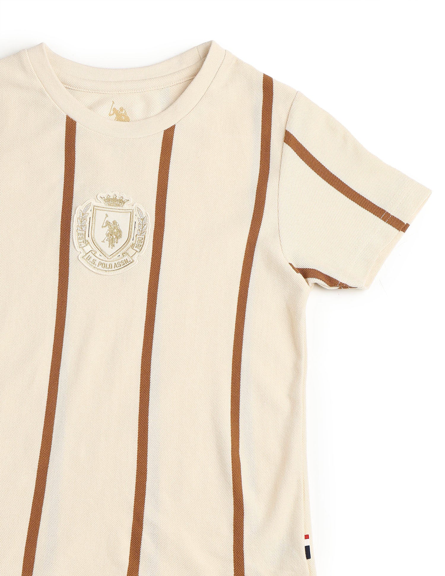 Boys Vertical Striped Pure Cotton T Shirt - Image 9