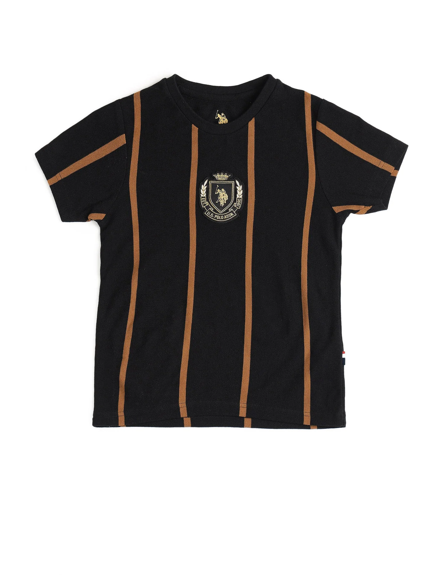 Boys Vertical Striped Pure Cotton T Shirt - Image 7