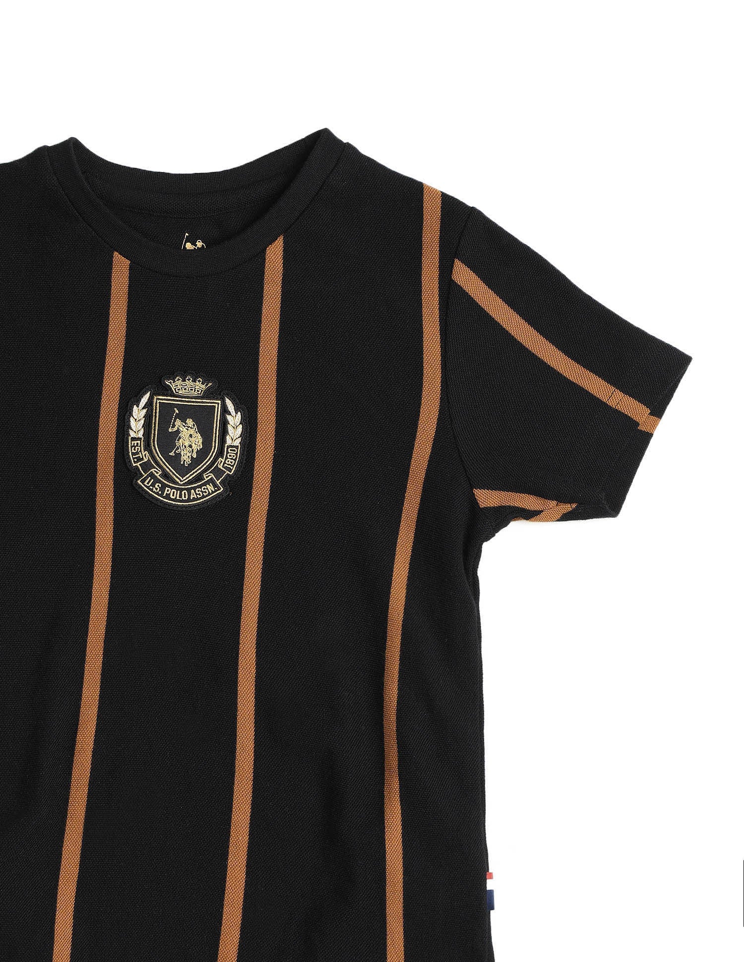 Boys Vertical Striped Pure Cotton T Shirt - Image 9