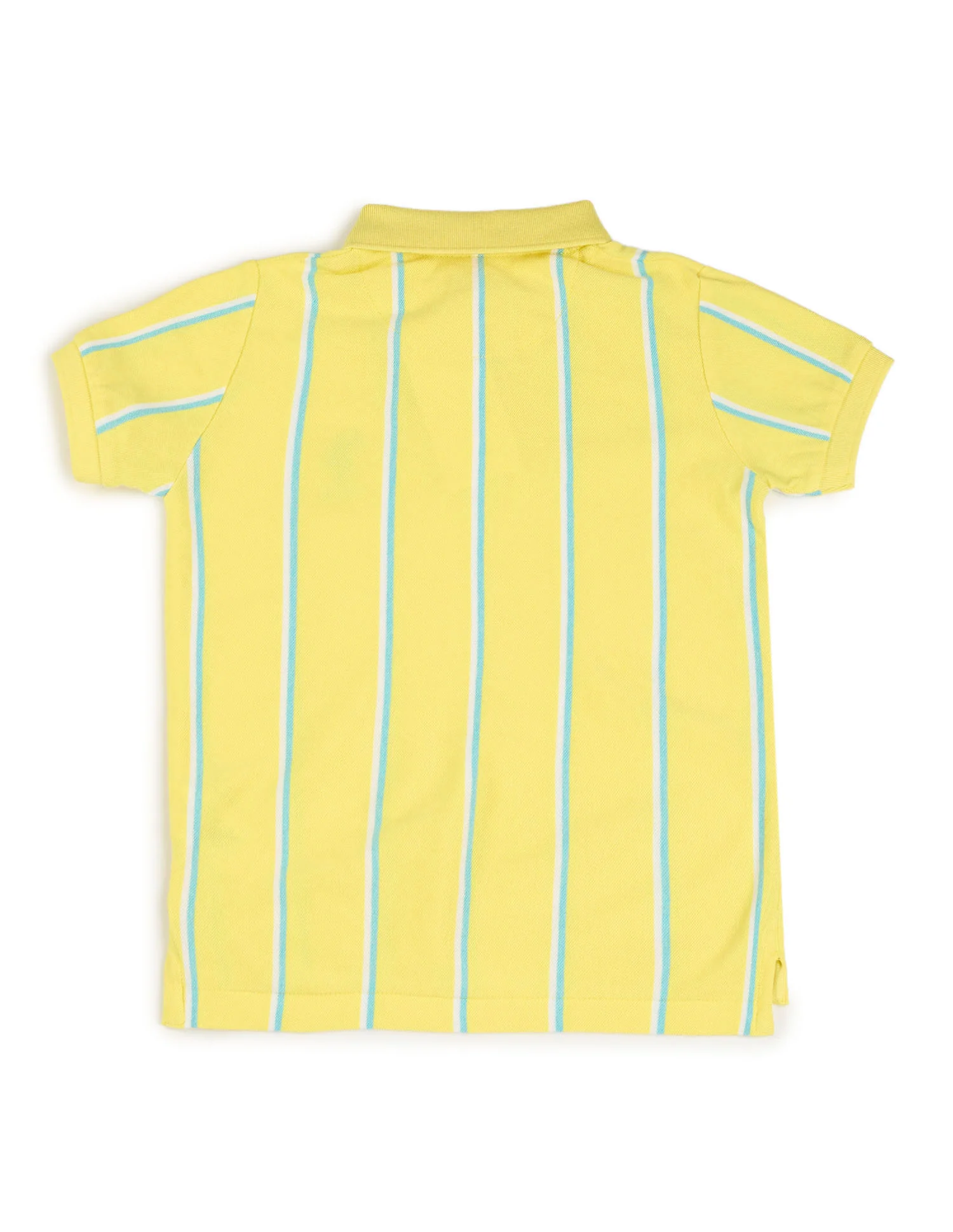 Boys Vertical Striped Regular Fit Polo Shirt - Image 7