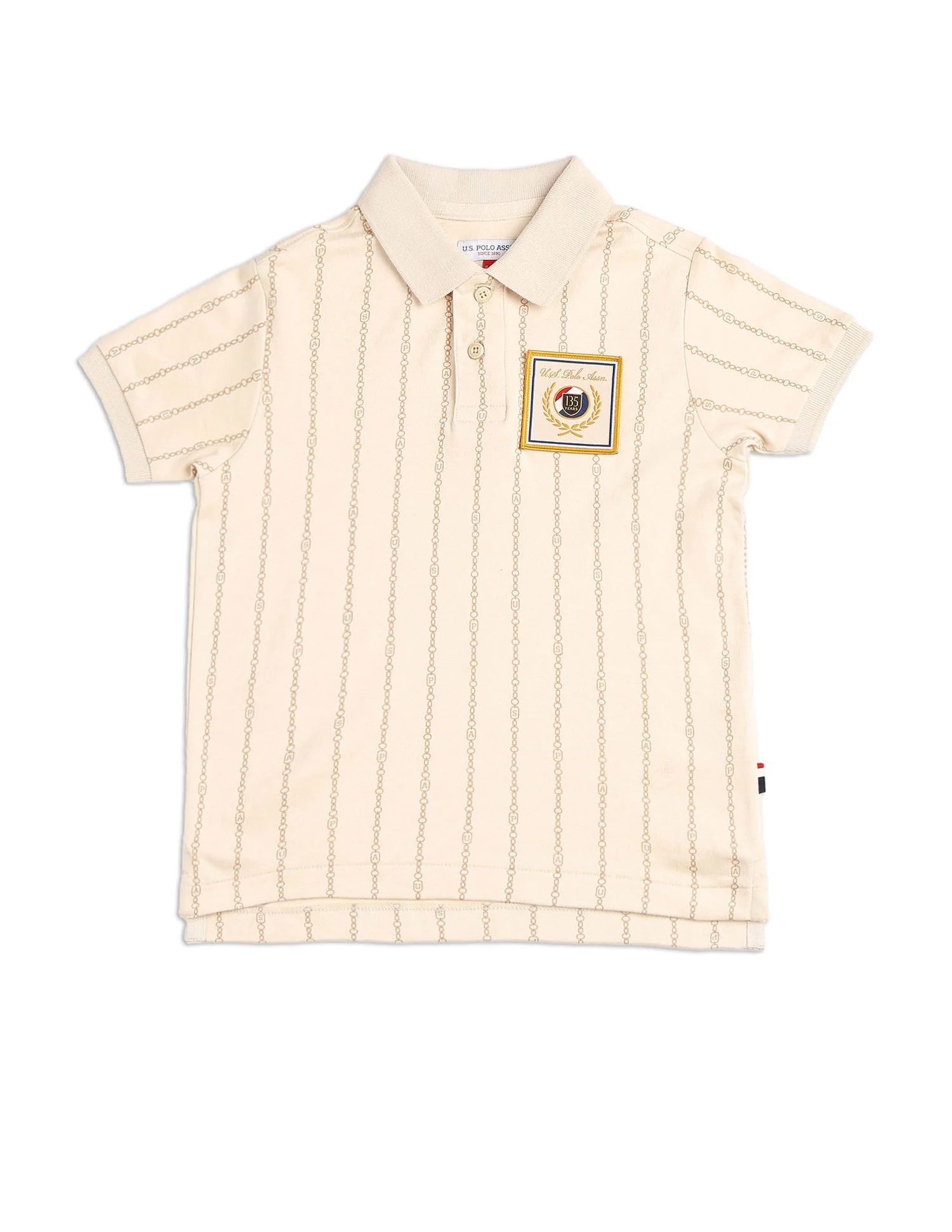 Boys Vertical Striped Regular Fit Polo Shirt - Image 7
