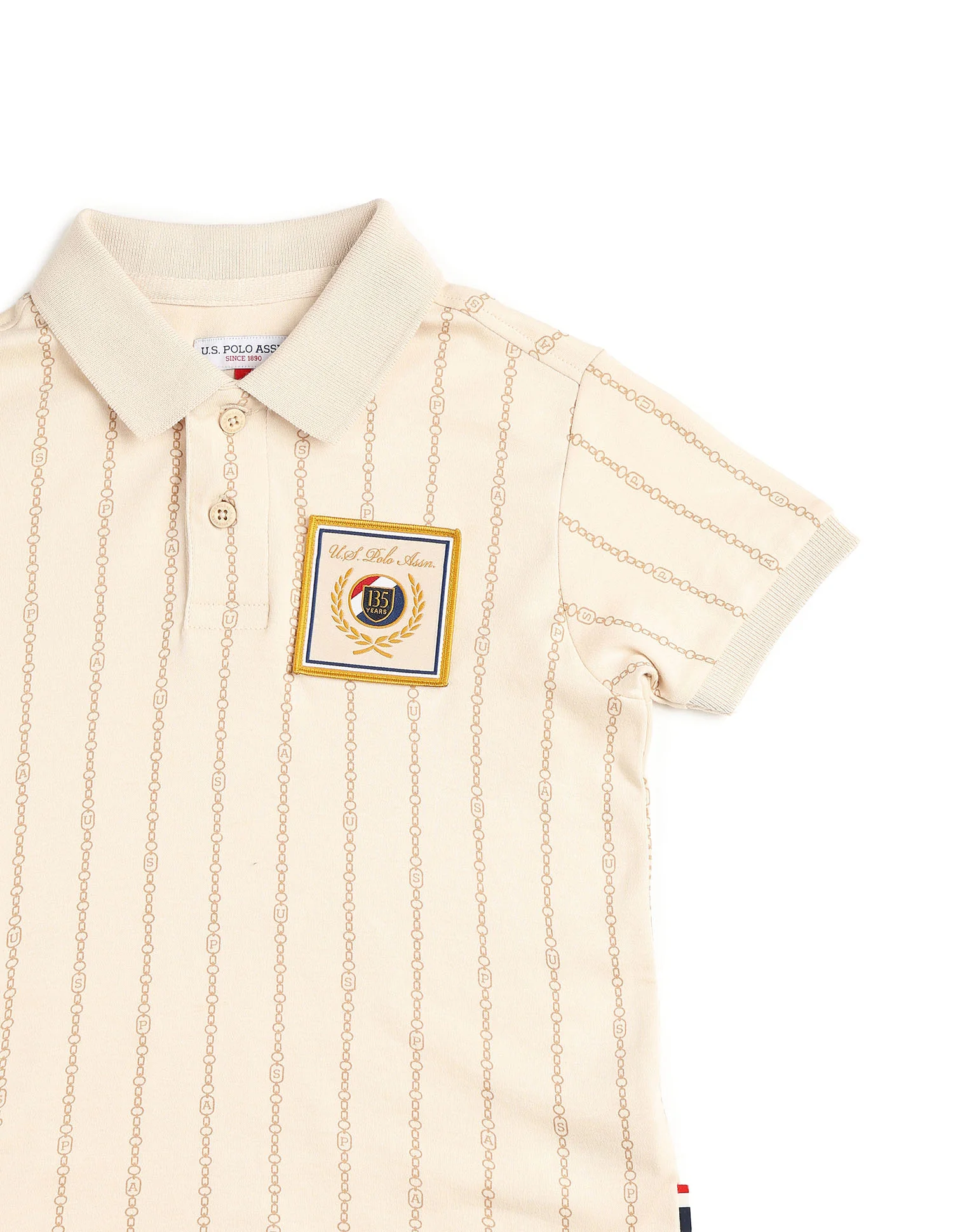 Boys Vertical Striped Regular Fit Polo Shirt - Image 9