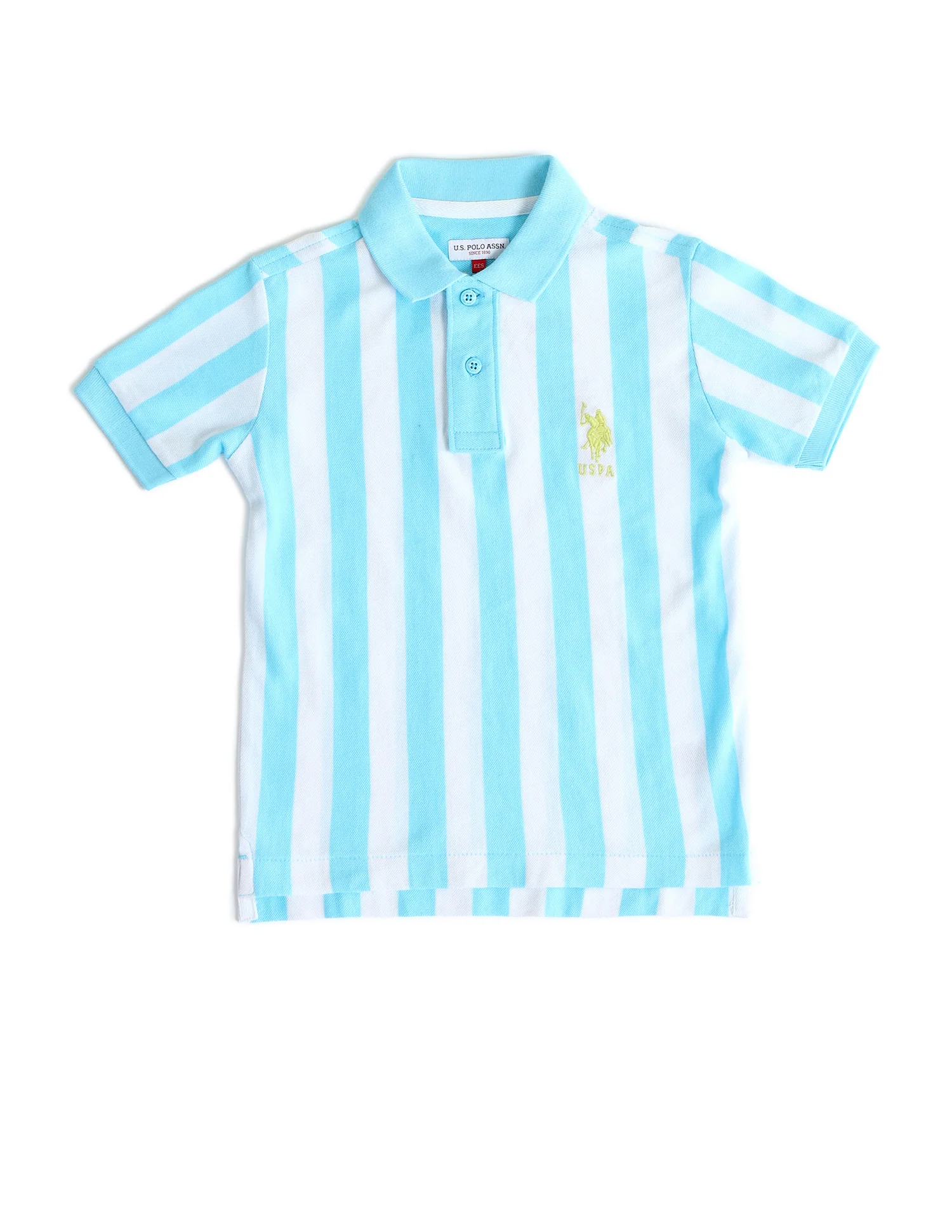 Boys Vertical Striped Regular Fit Polo Shirts - Image 6