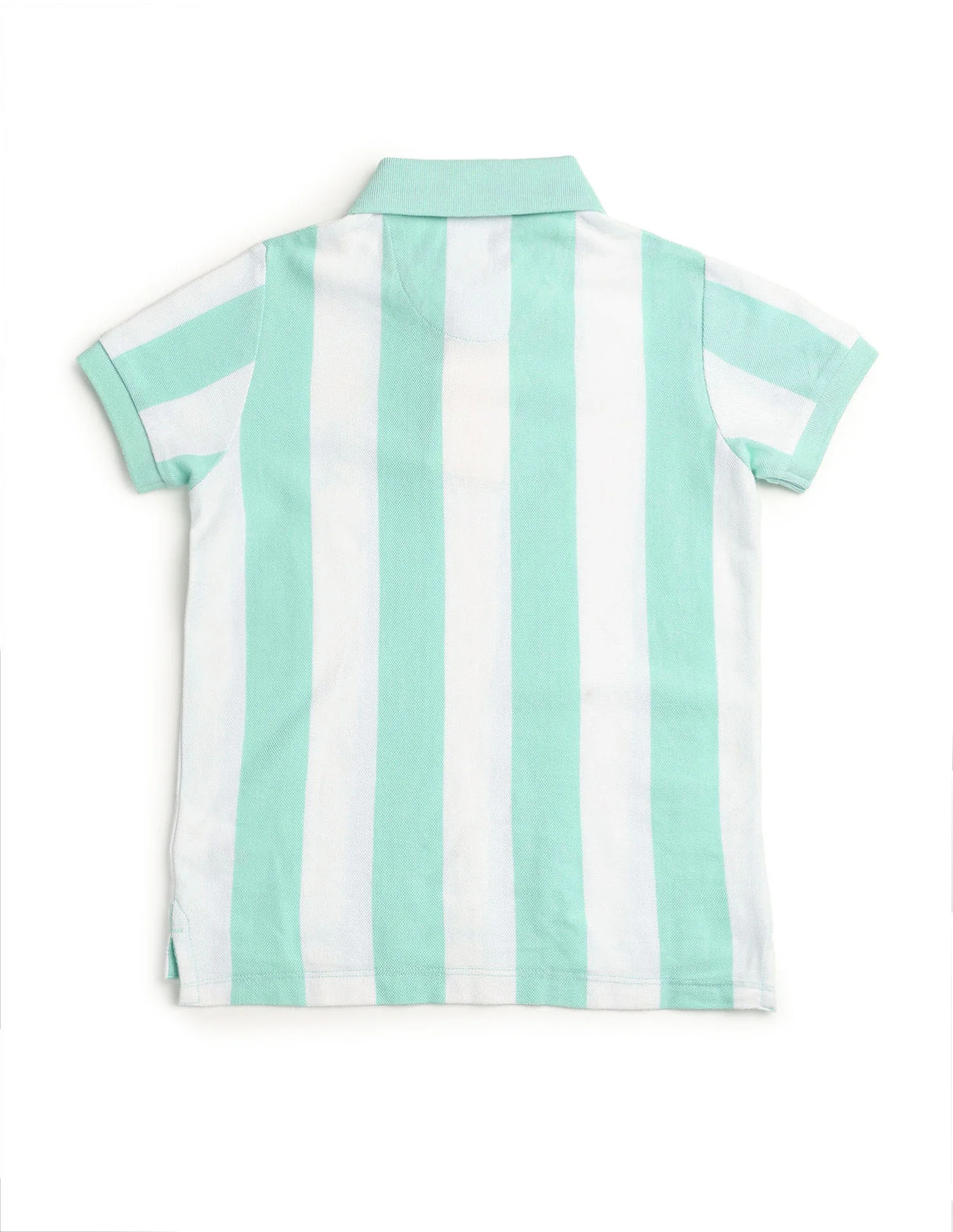 Boys Vertical Striped Regular Fit Polo Shirt - Image 8