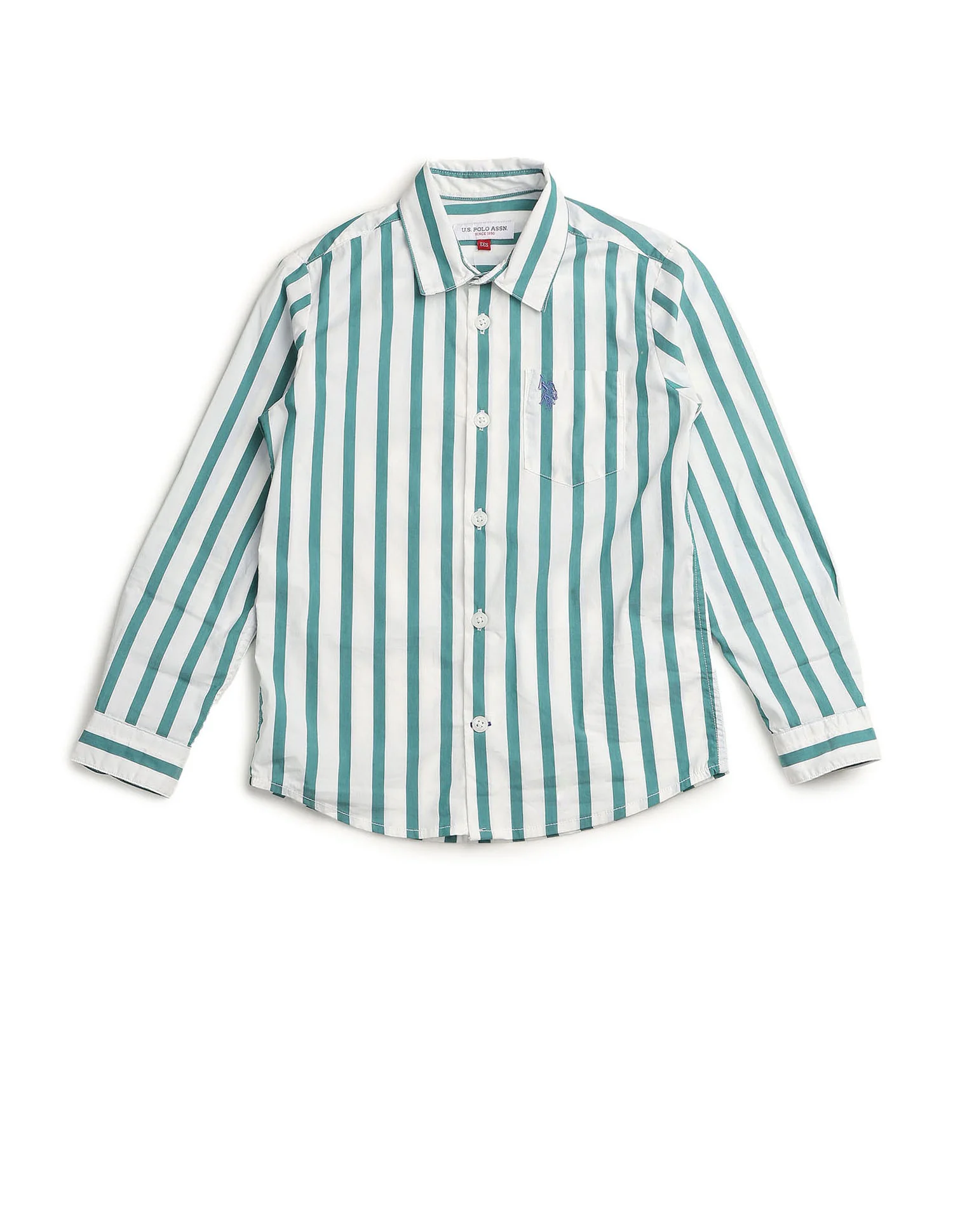 Boys Vertical Striped Regular Fit Shirt - Image 7