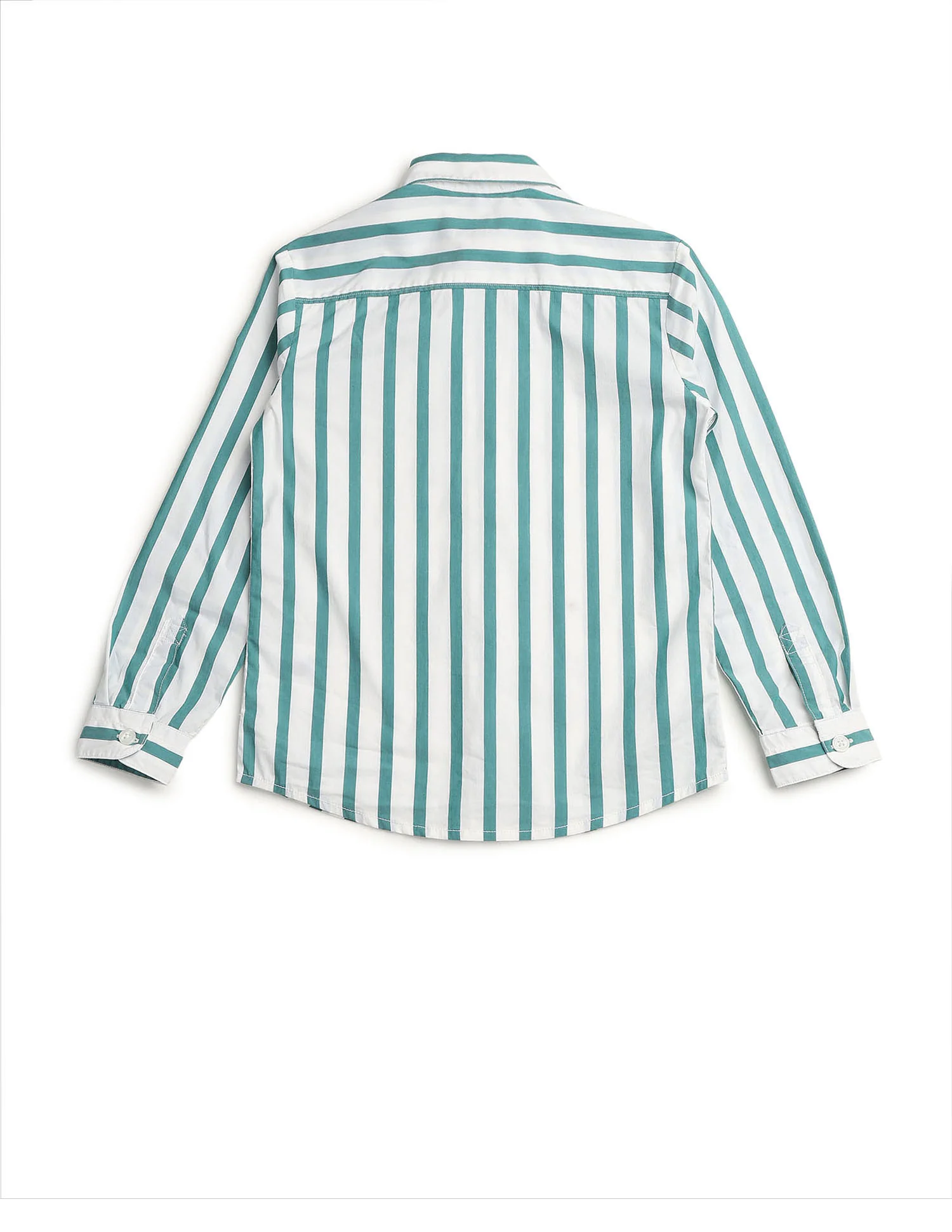 Boys Vertical Striped Regular Fit Shirt - Image 8