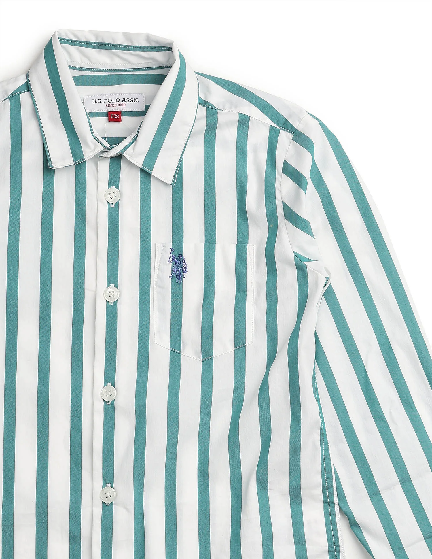 Boys Vertical Striped Regular Fit Shirt - Image 9