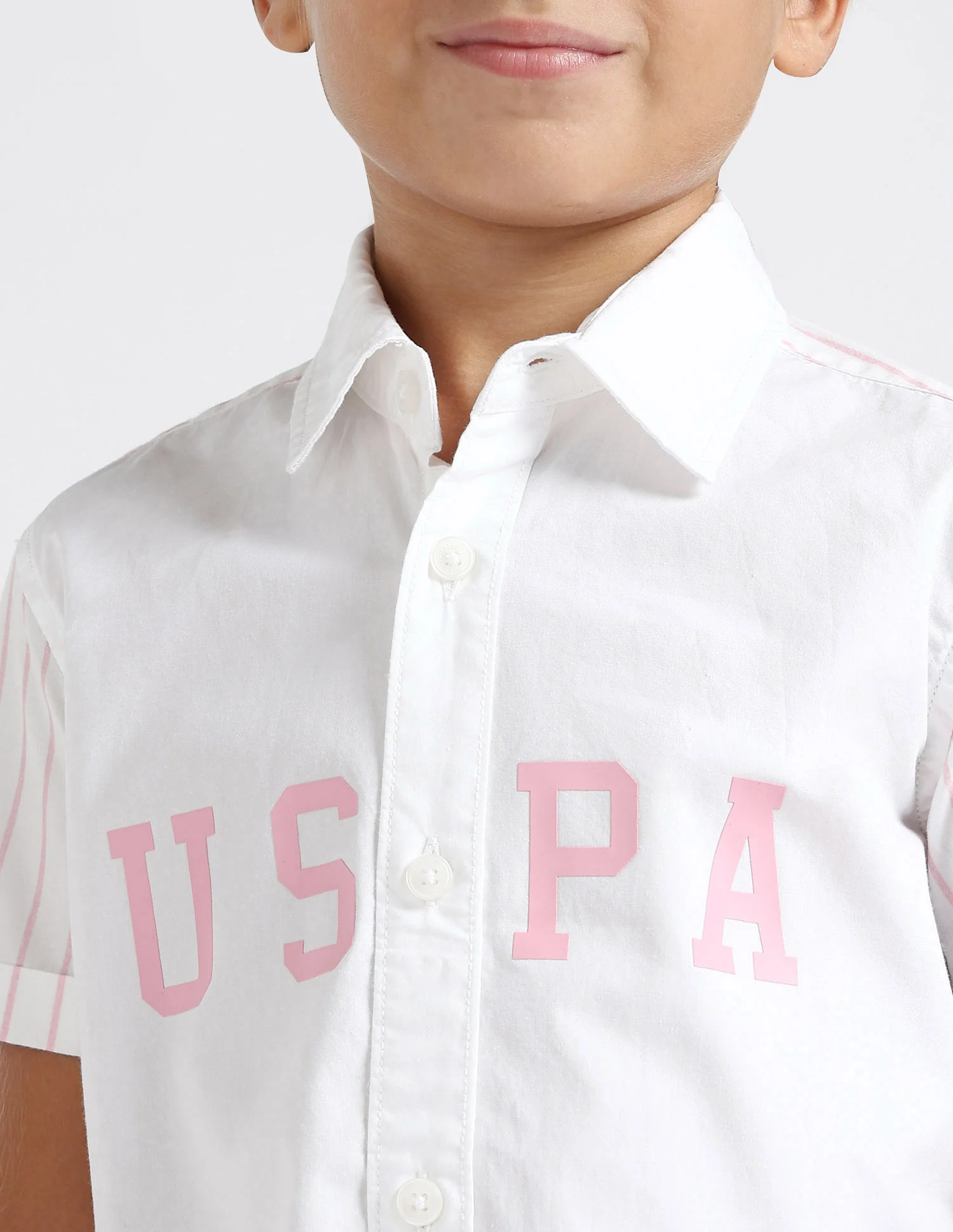 Boys Vertical Striped Regular Fit Shirt - Image 5