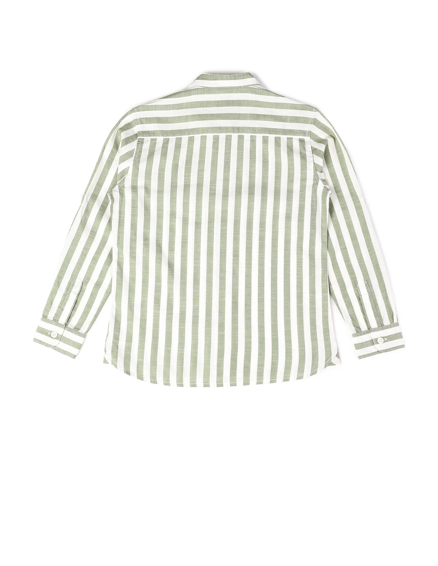 Boys Vertical Striped Regular Fit Shirt - Image 8
