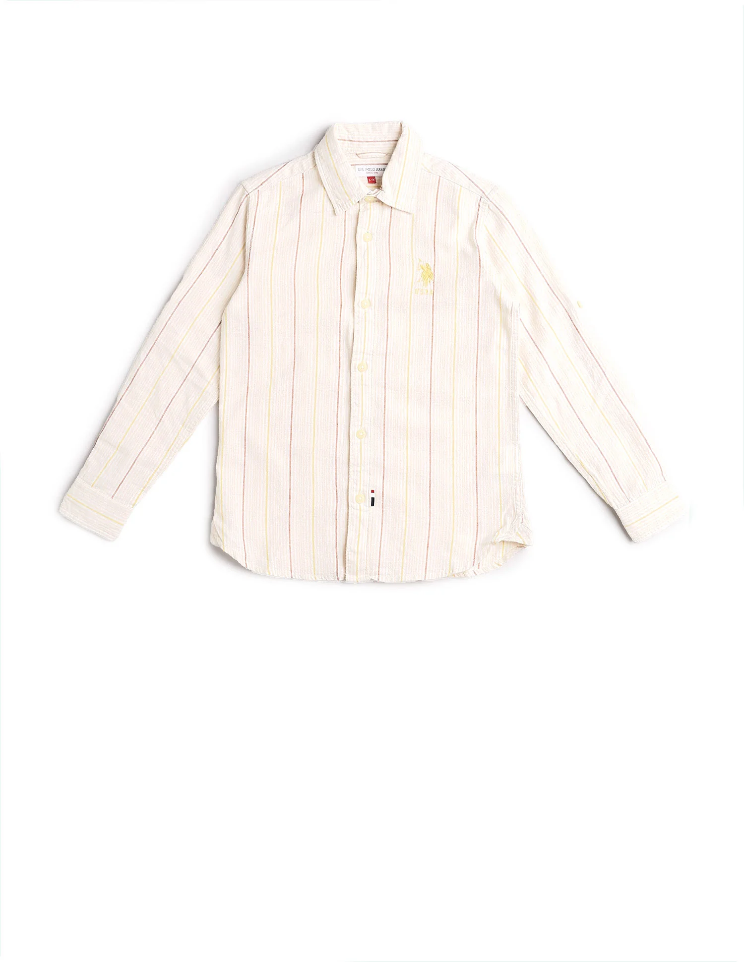 Boys Vertical Striped Regular Fit Shirt - Image 6