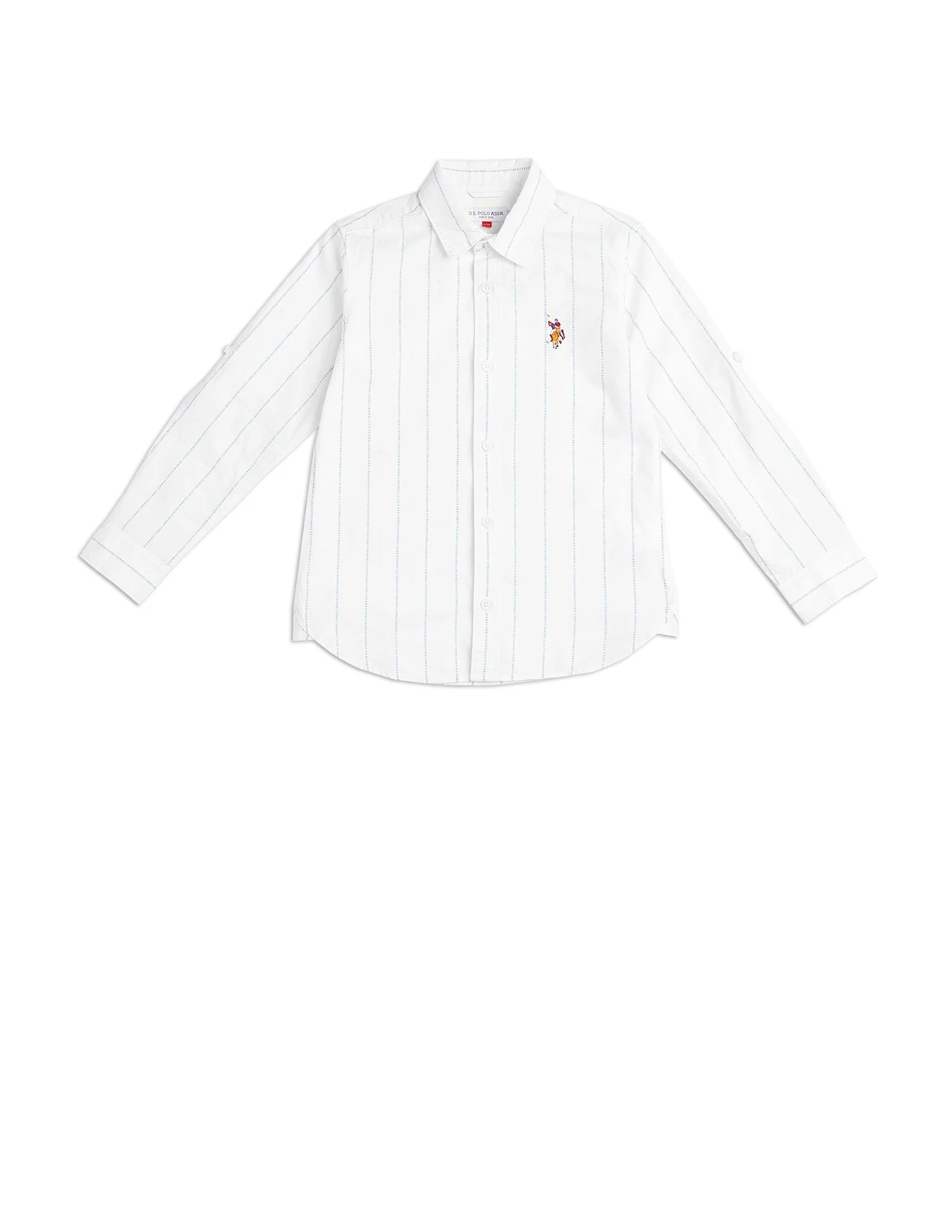 Boys Vertical Striped Regular Fit Shirt - Image 7