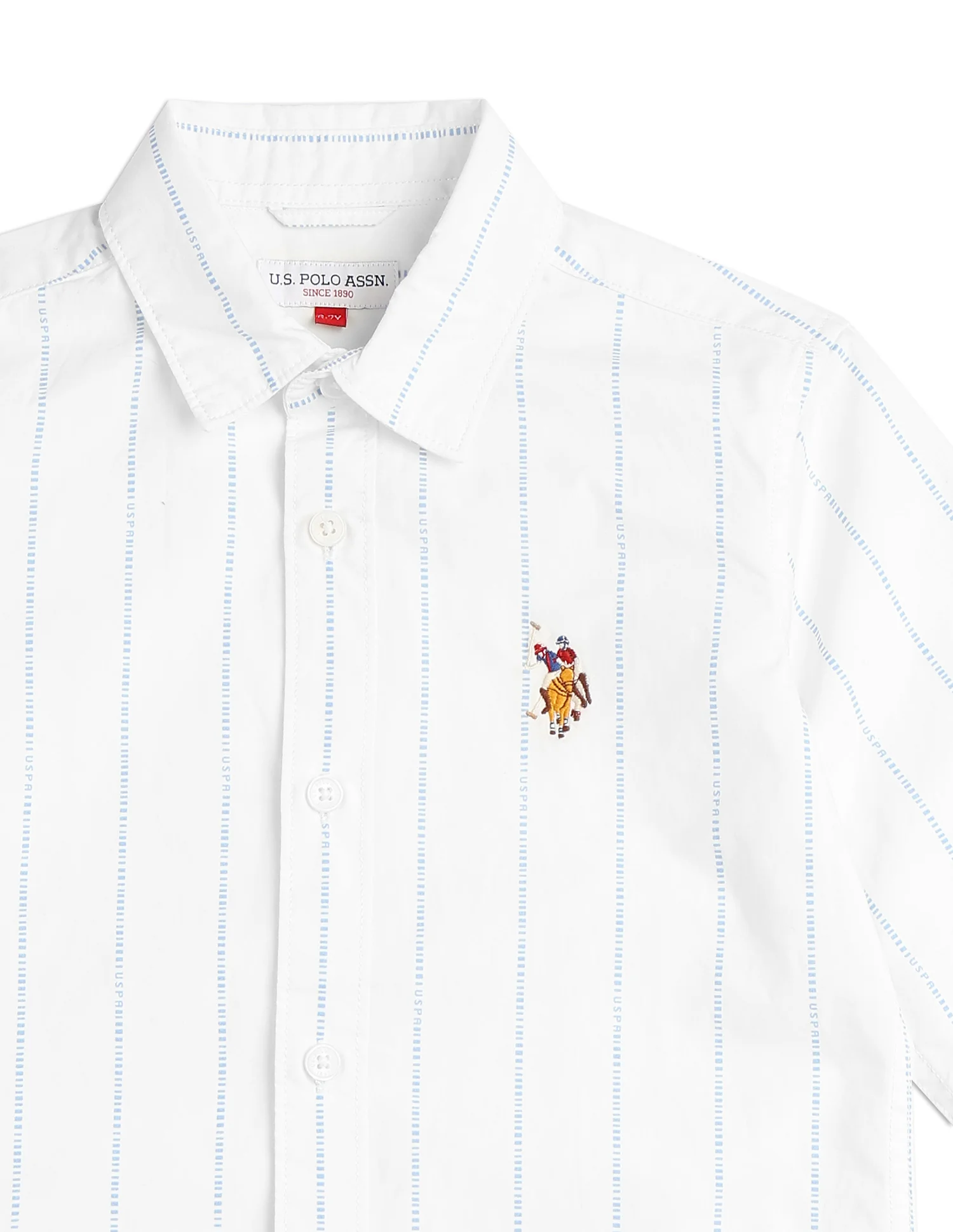 Boys Vertical Striped Regular Fit Shirt - Image 9