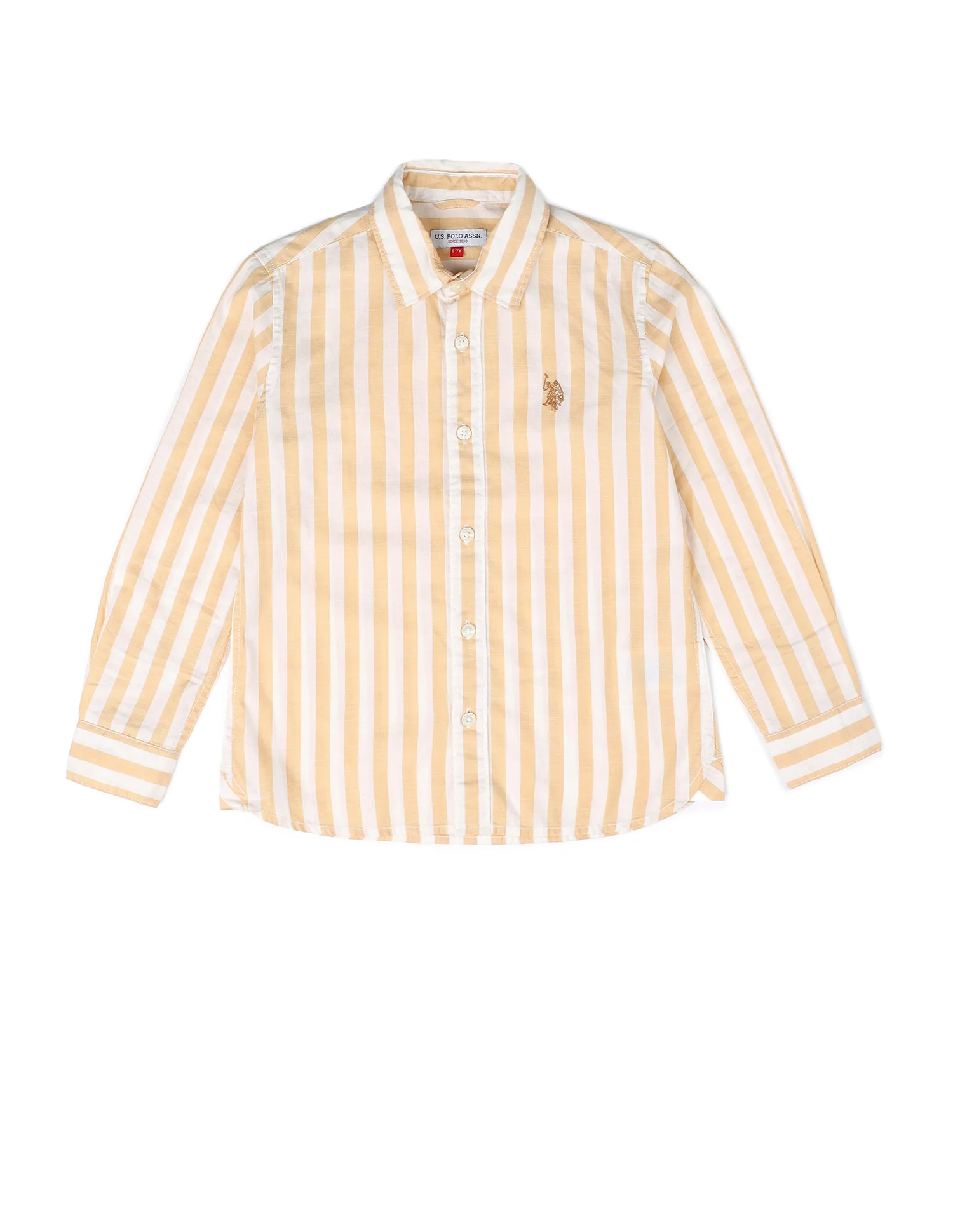 Boys Vertical Striped Regular Fit Shirt - Image 7