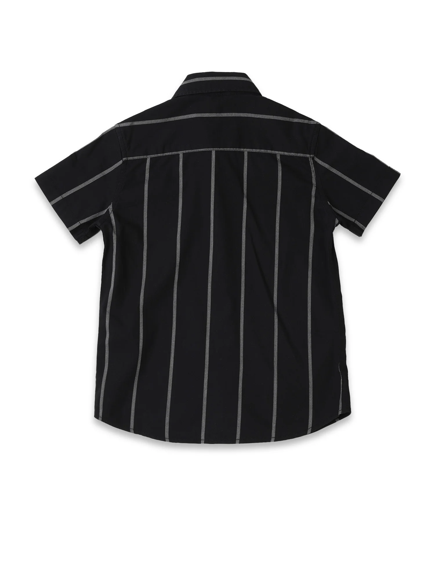Boys Vertical Striped Regular Fit Shirt - Image 7