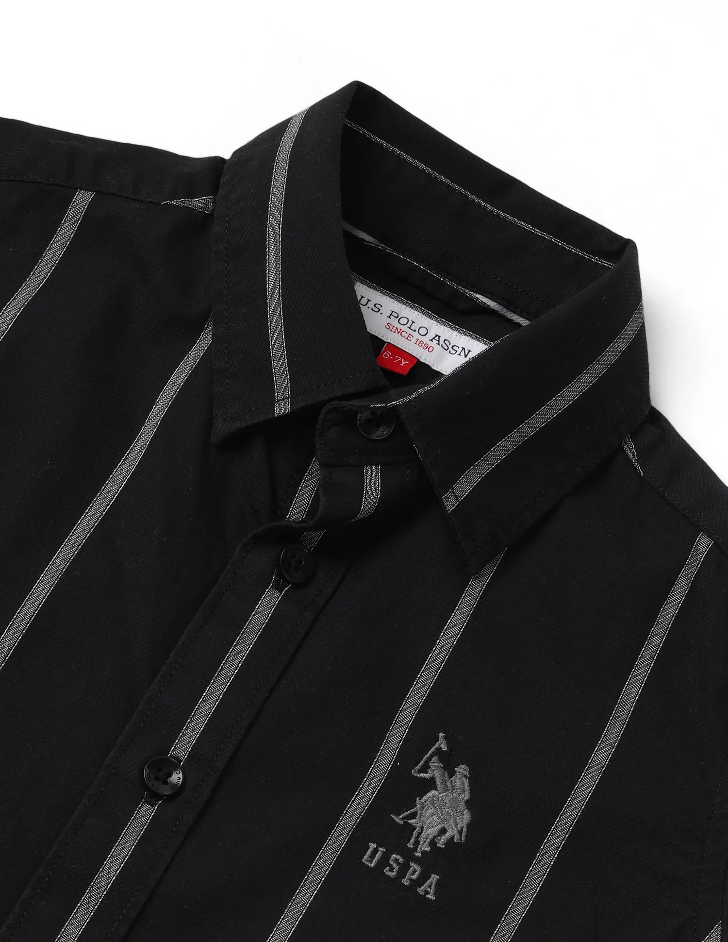 Boys Vertical Striped Regular Fit Shirt - Image 8