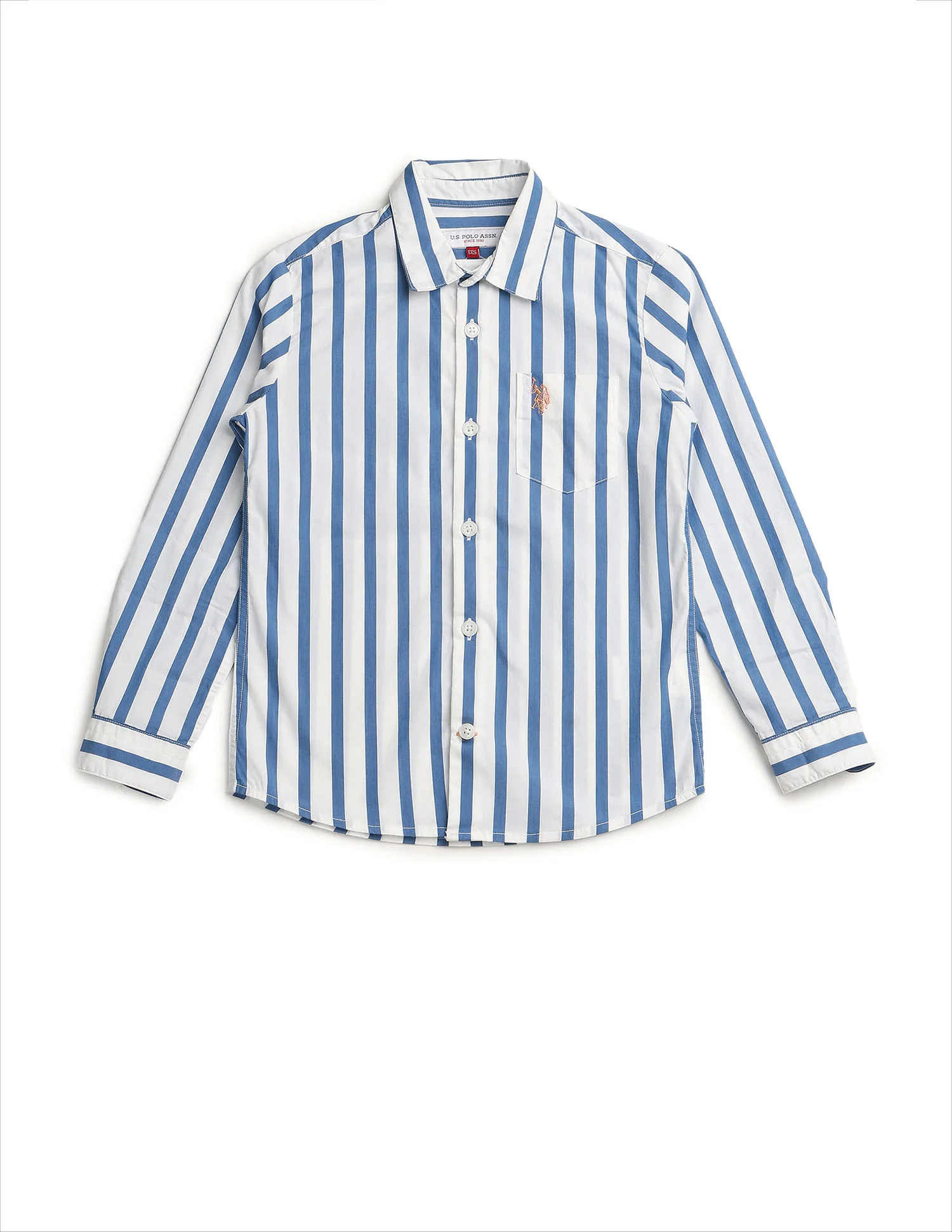 Boys Vertical Striped Regular Fit Shirt - Image 7