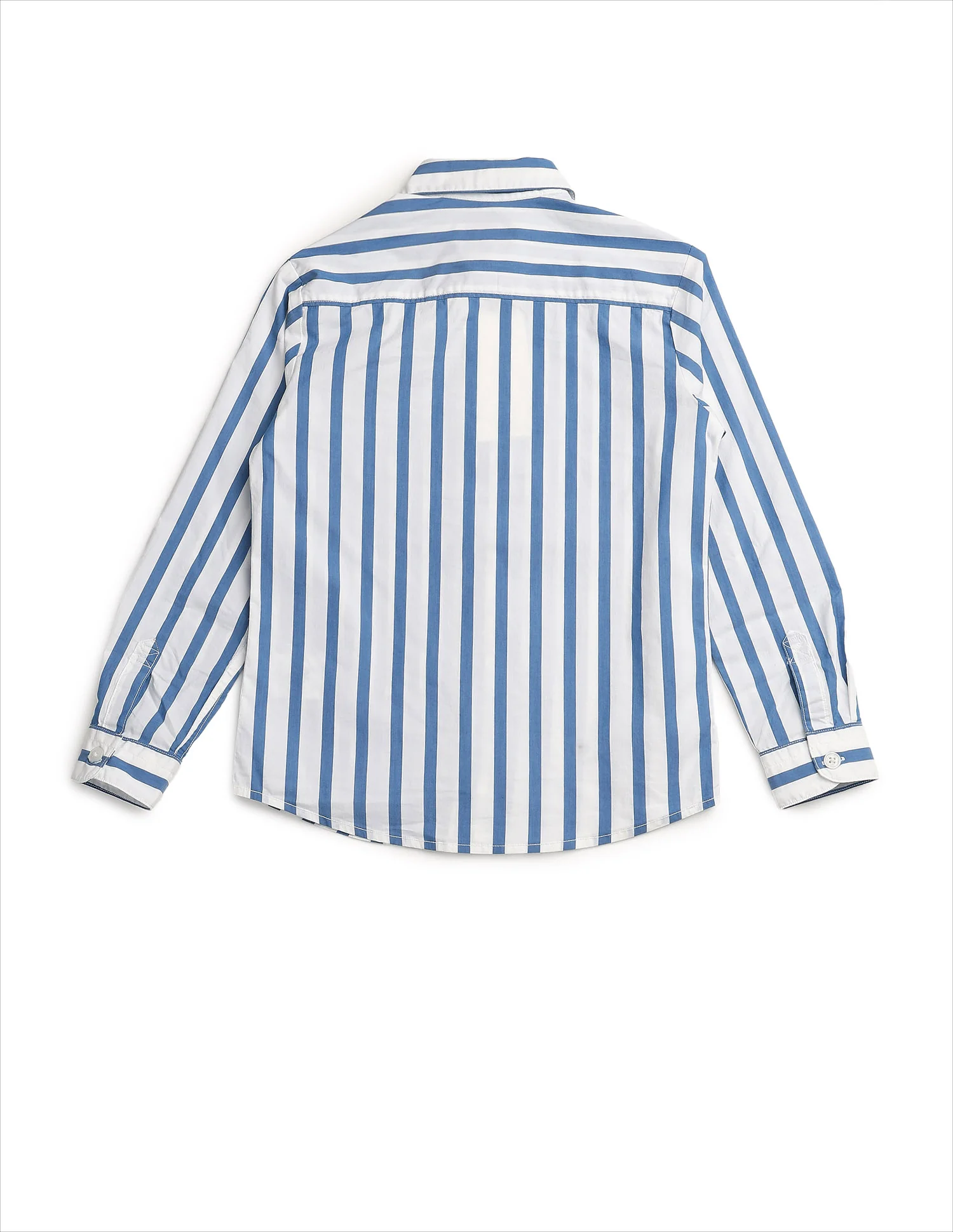 Boys Vertical Striped Regular Fit Shirt - Image 8