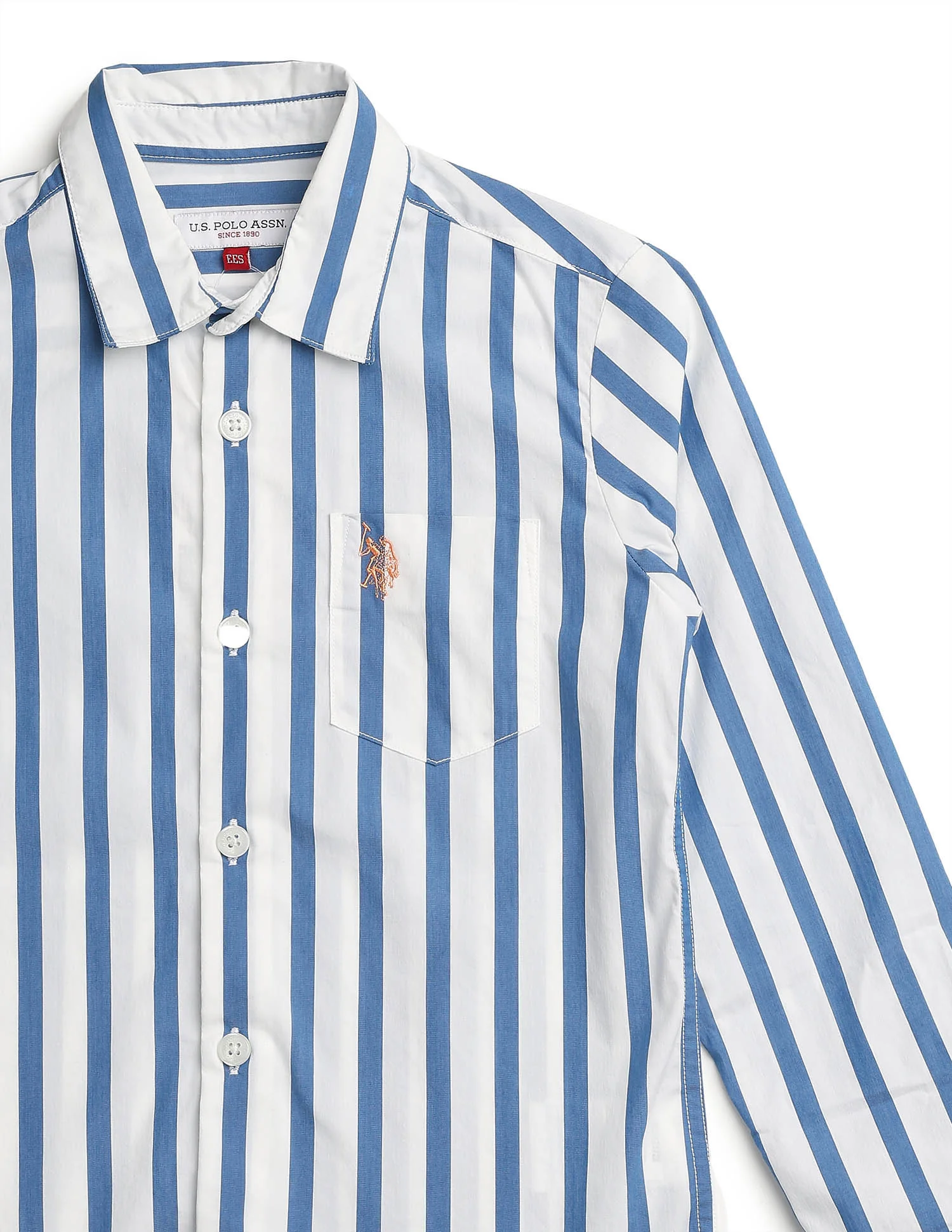 Boys Vertical Striped Regular Fit Shirt - Image 9
