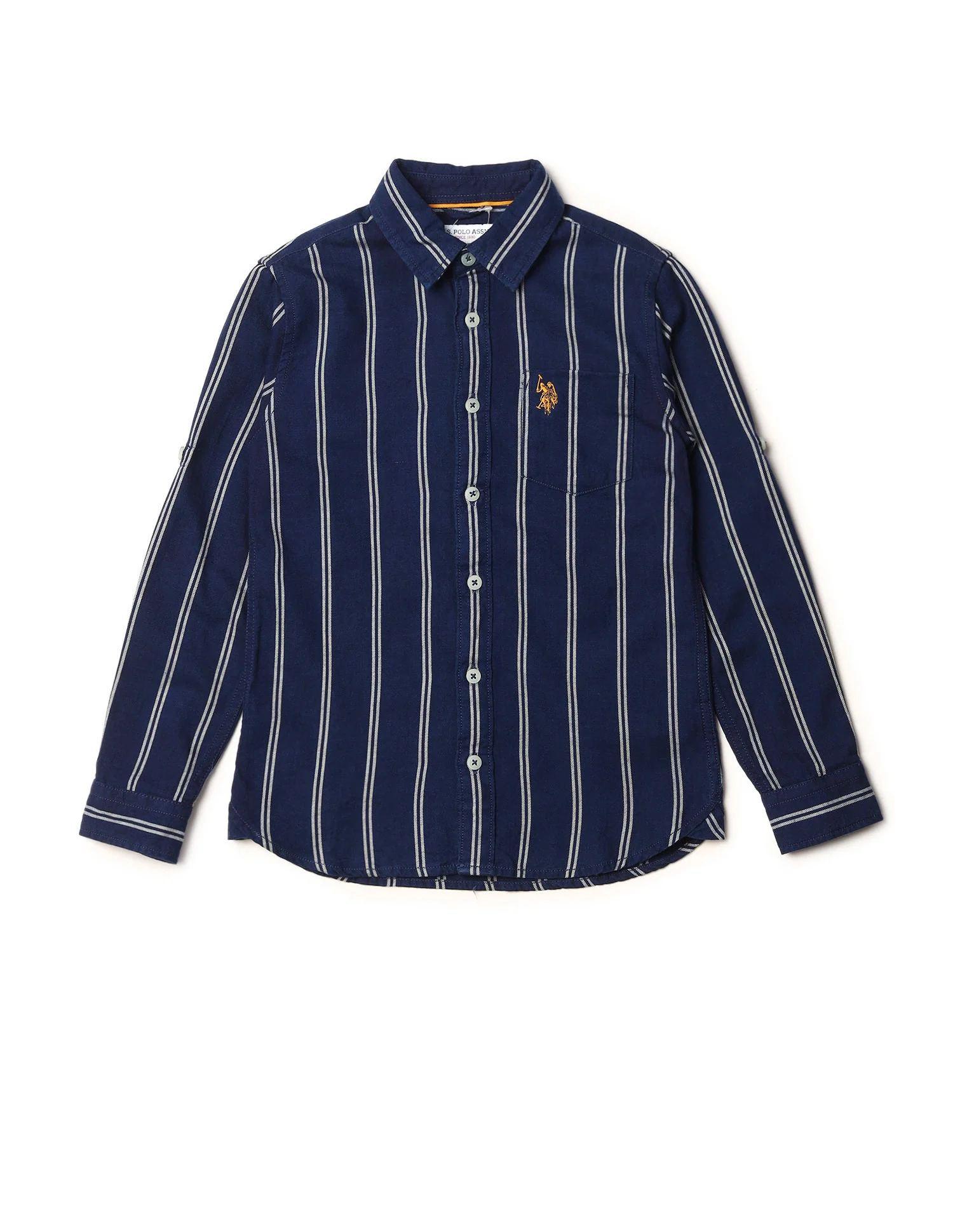 Boys Vertical Striped Regular Fit Shirt - Image 5