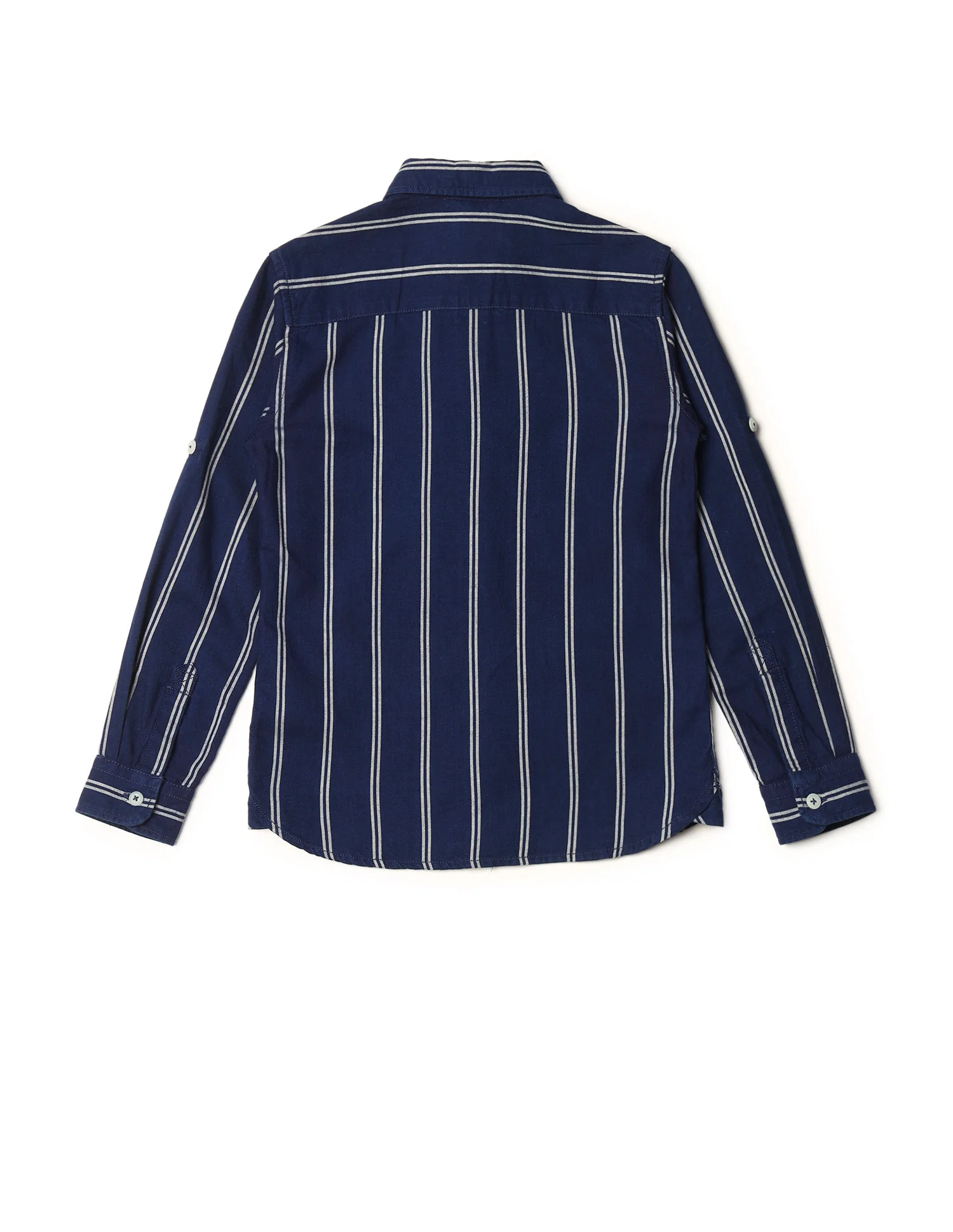 Boys Vertical Striped Regular Fit Shirt - Image 6