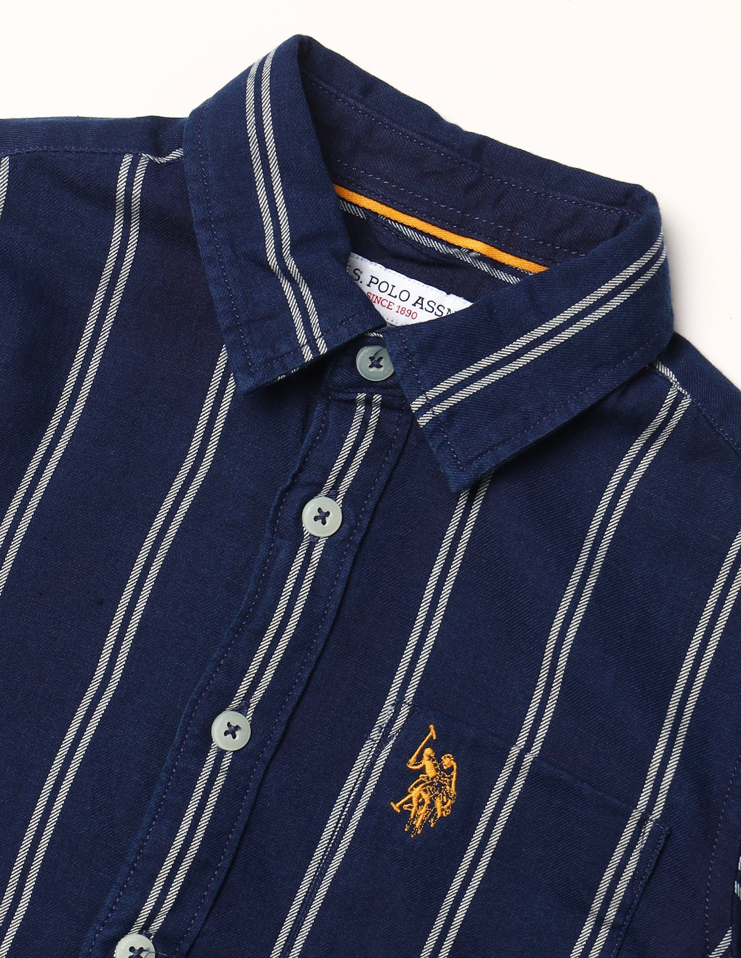 Boys Vertical Striped Regular Fit Shirt - Image 7