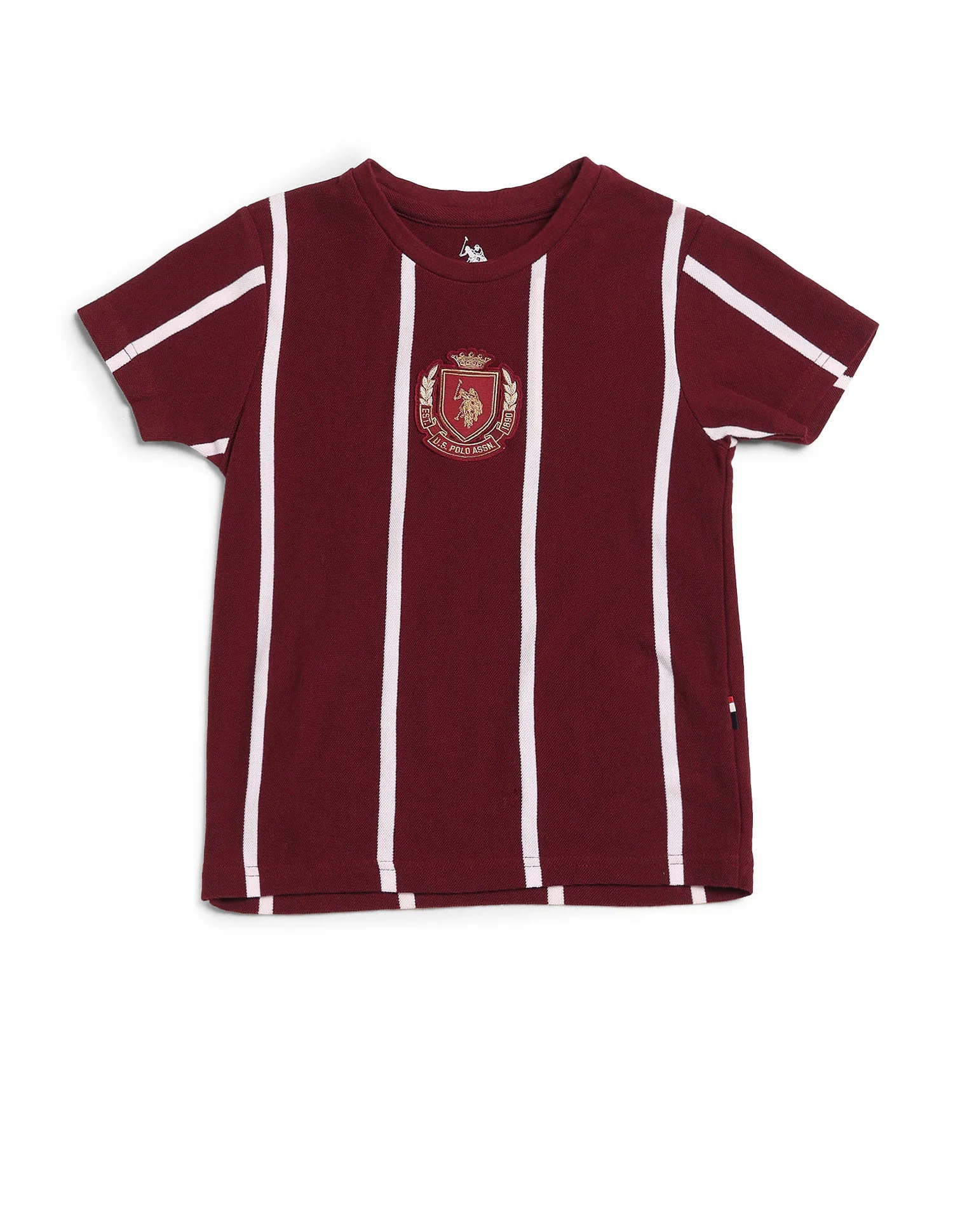 Boys Vertical Striped Regular Fit T-Shirt - Image 7