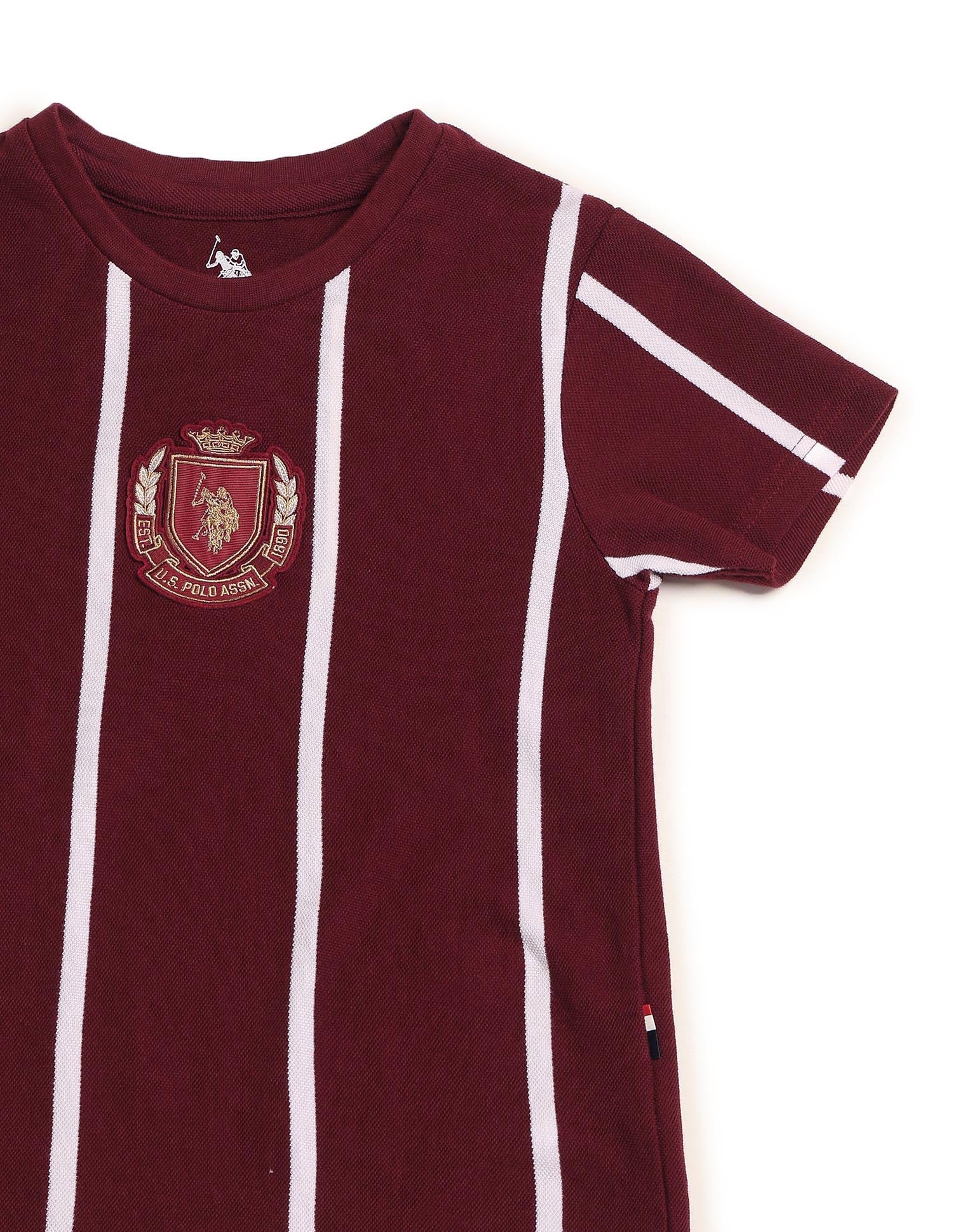 Boys Vertical Striped Regular Fit T-Shirt - Image 9