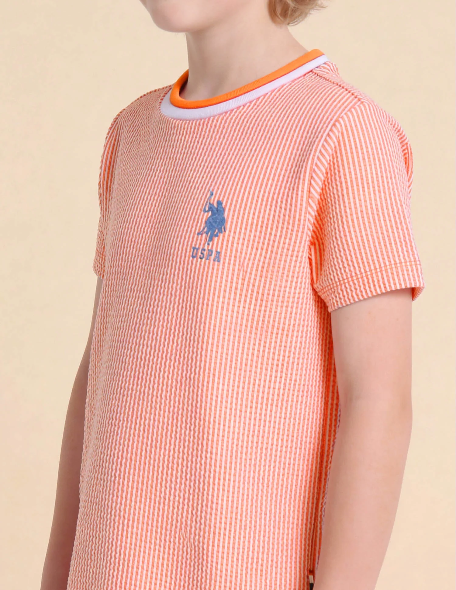 Boys Vertical Striped Regular Fit T-Shirt - Image 6