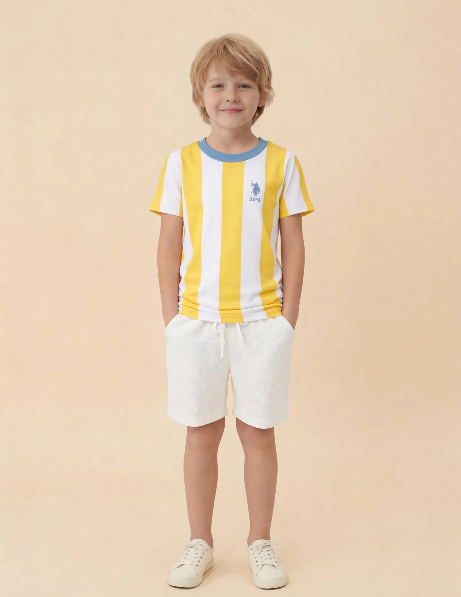 Boys Vertical Striped Regular Fit T-Shirt - Image 3