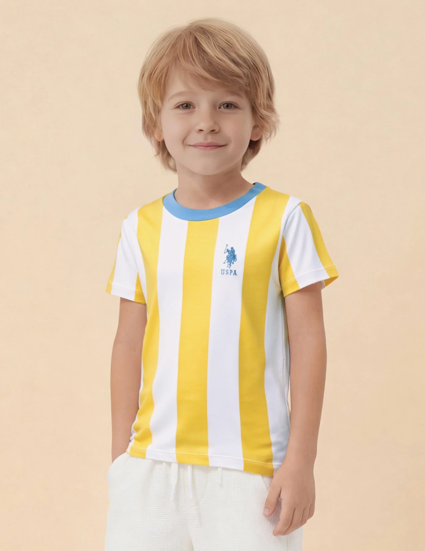 Boys Vertical Striped Regular Fit T-Shirt - Image 4
