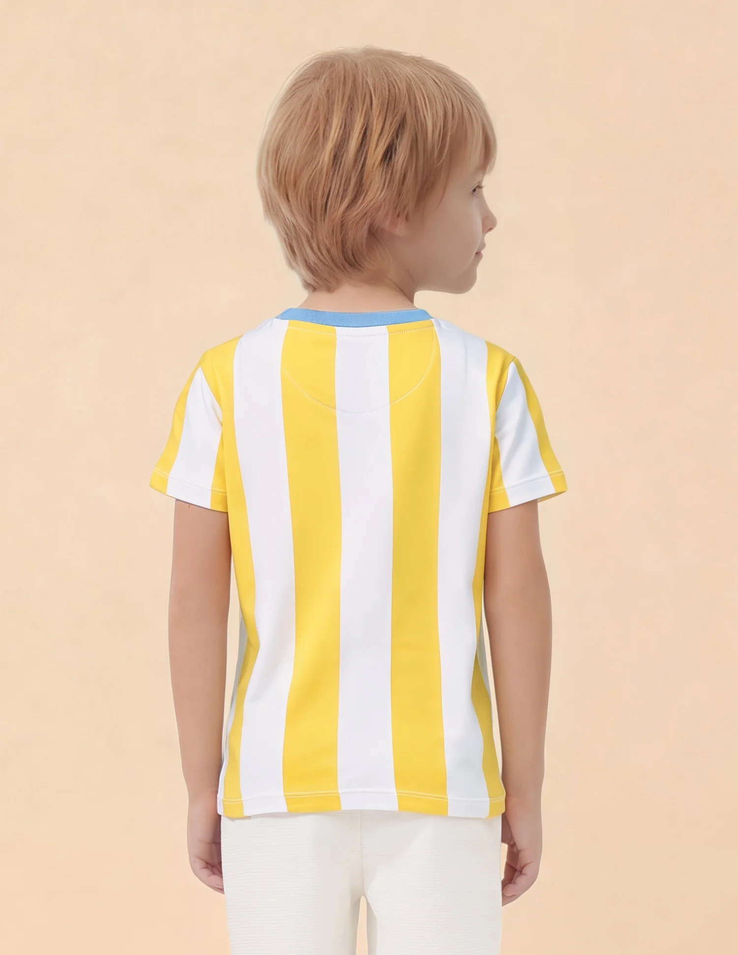 Boys Vertical Striped Regular Fit T-Shirt - Image 5