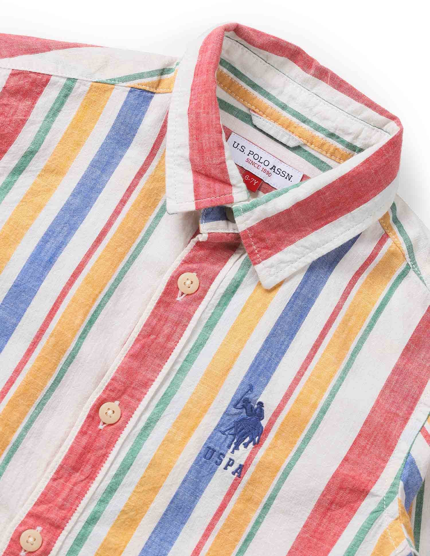 UKSHT1463 MULTI2 Boys Shirt - Image 8