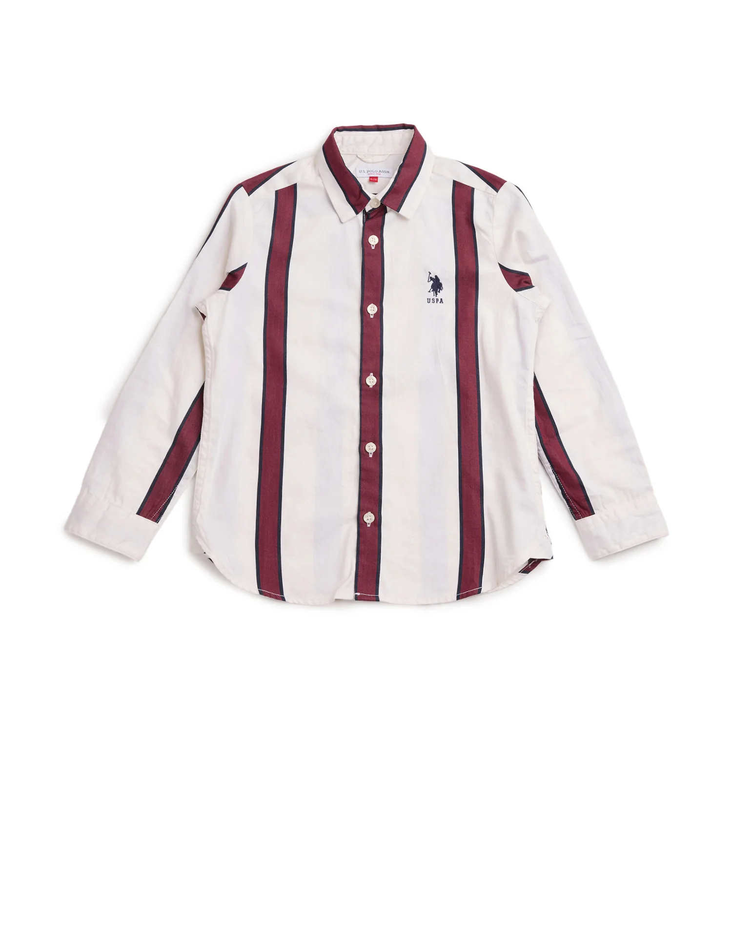 Boys Vertical Striped Twill Shirt - Image 7