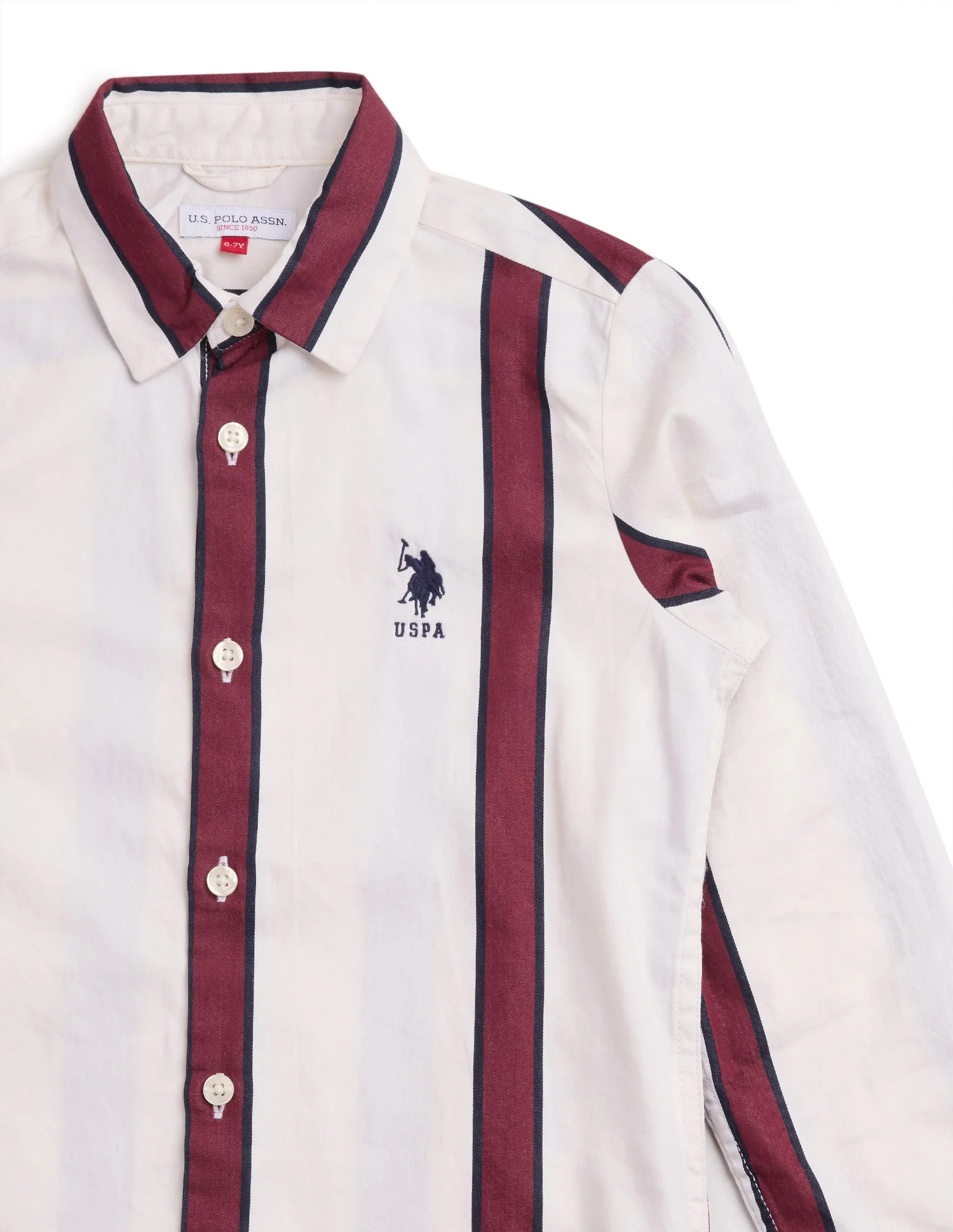 Boys Vertical Striped Twill Shirt - Image 9