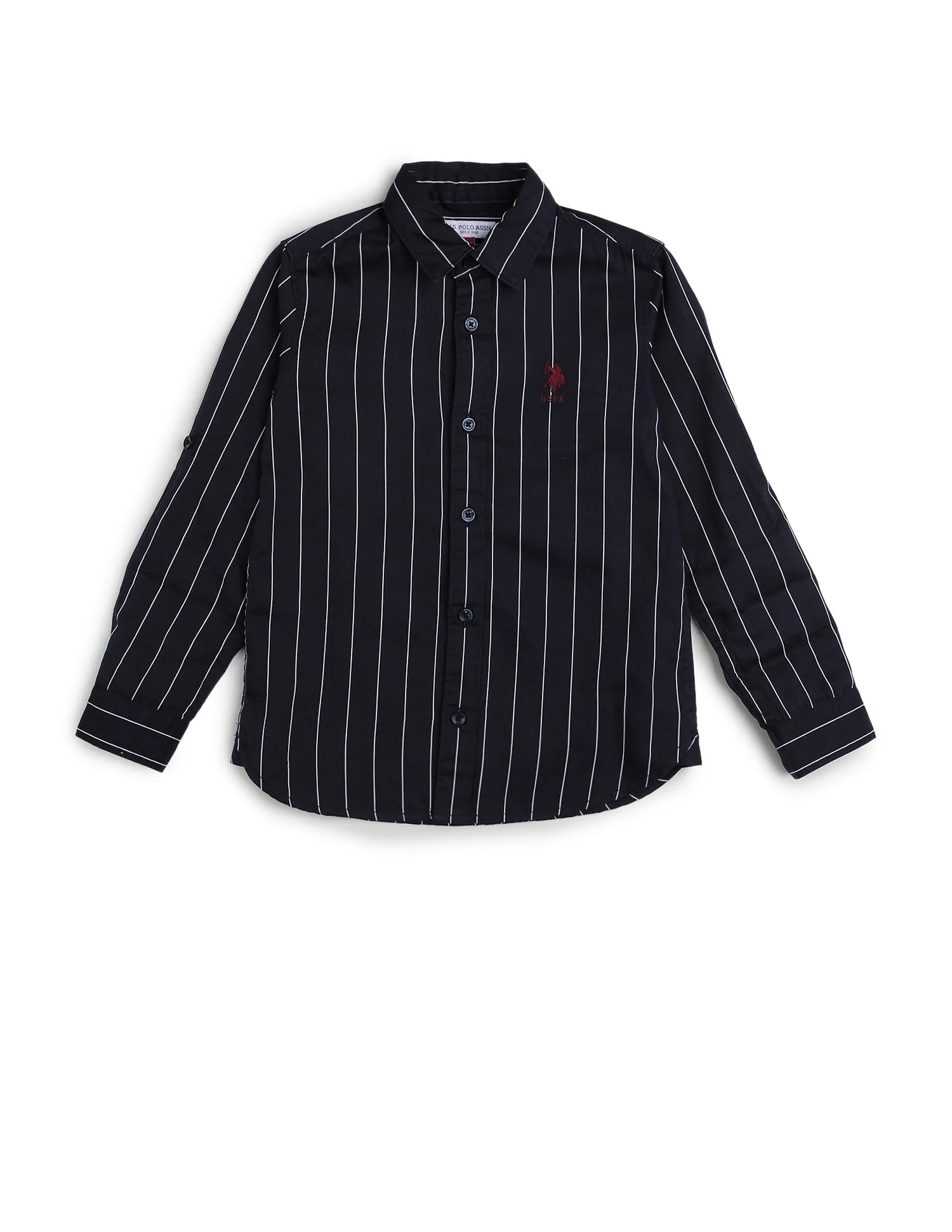 Boys Vertical Striped Twill Shirt - Image 7