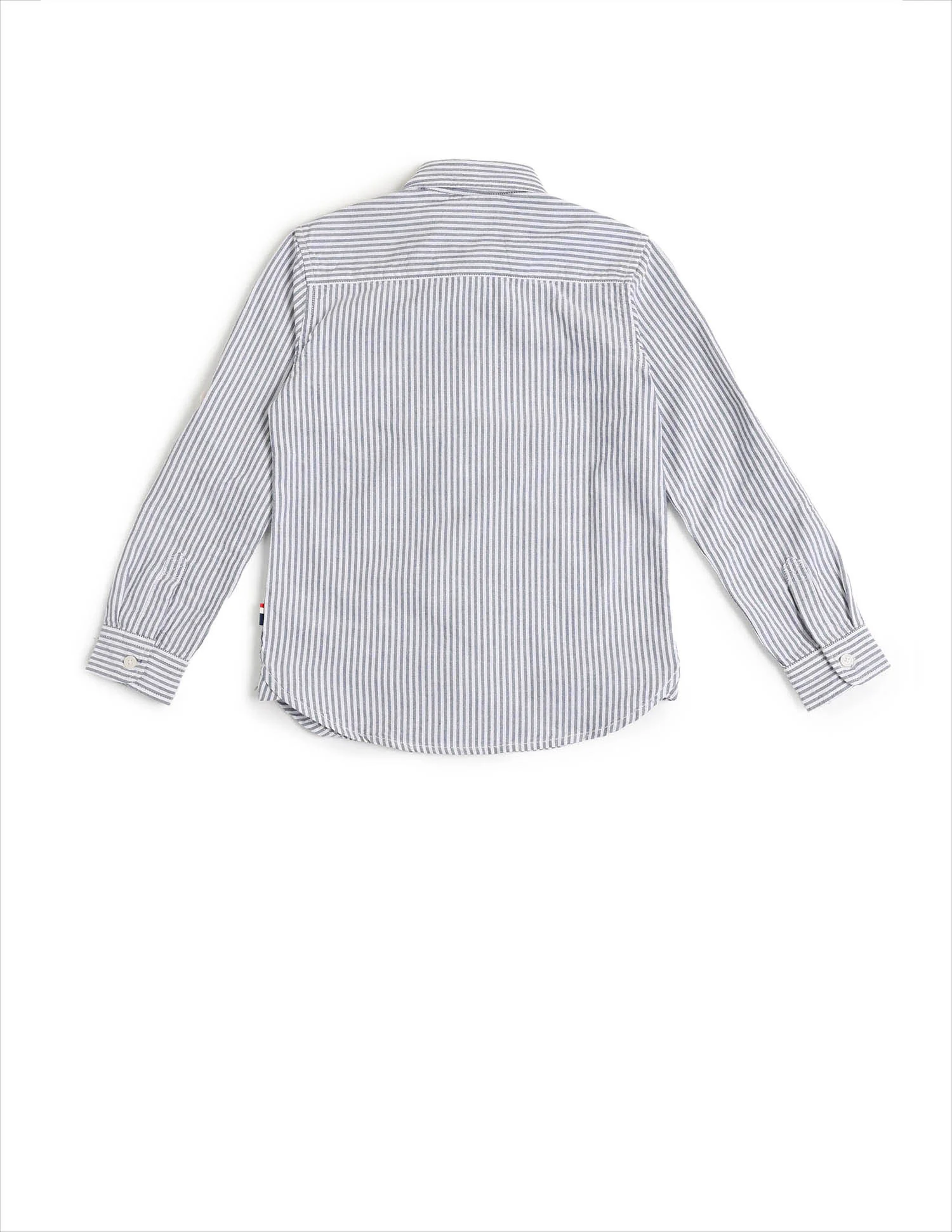 Boys Vertical Stripes Oxford Shirt - Image 7