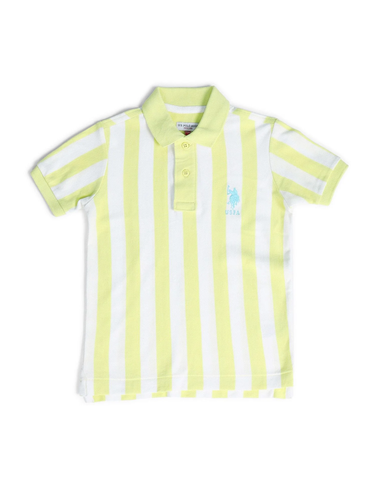 Boys Vertical Stripes Polo Shirt - Image 5
