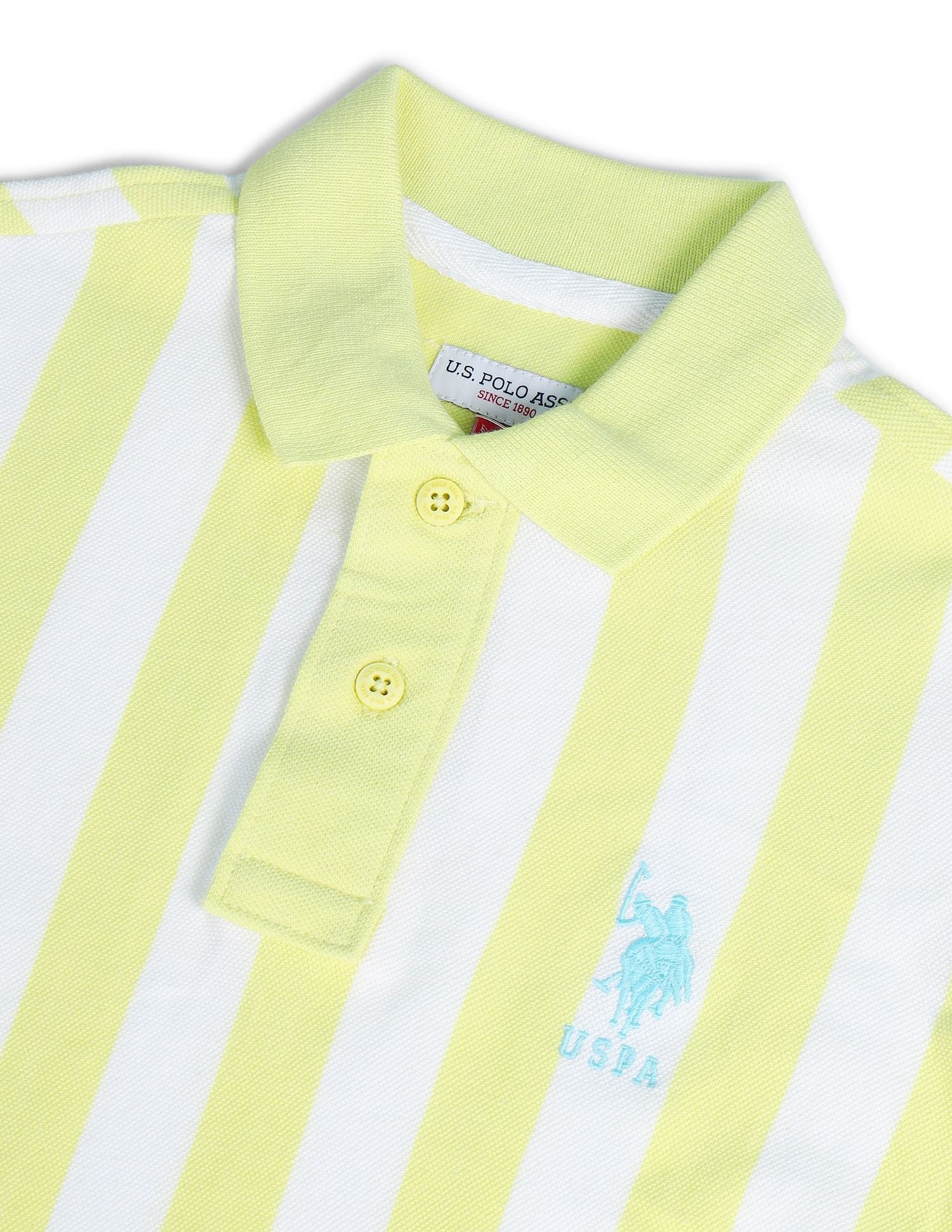 Boys Vertical Stripes Polo Shirt - Image 7