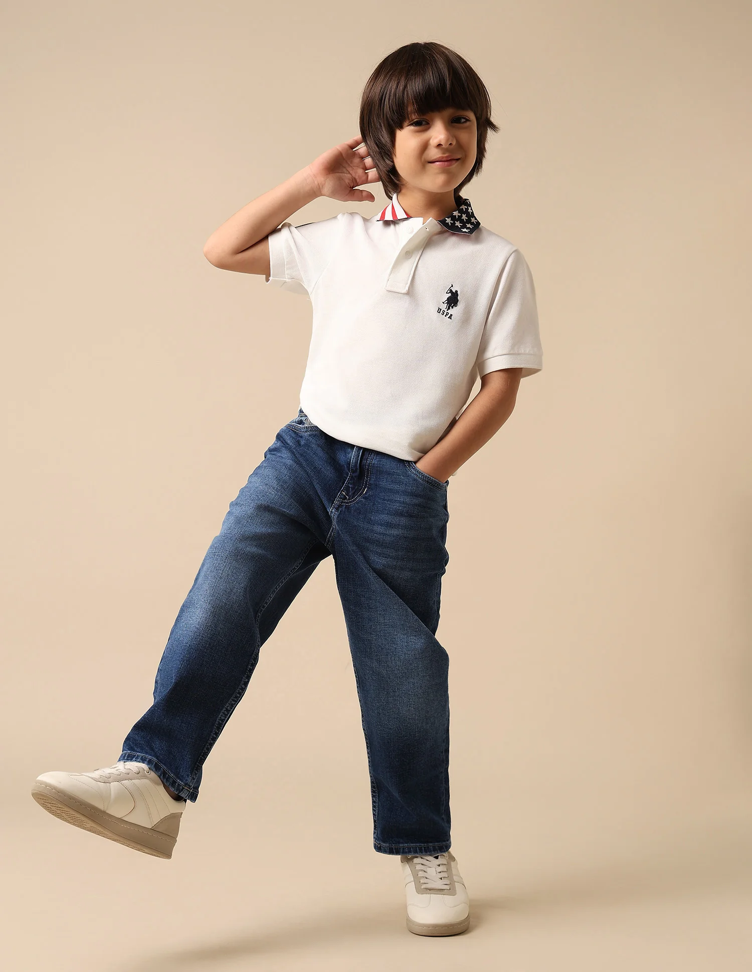 Boys Whiskered Baggy Fit Jeans - Image 3