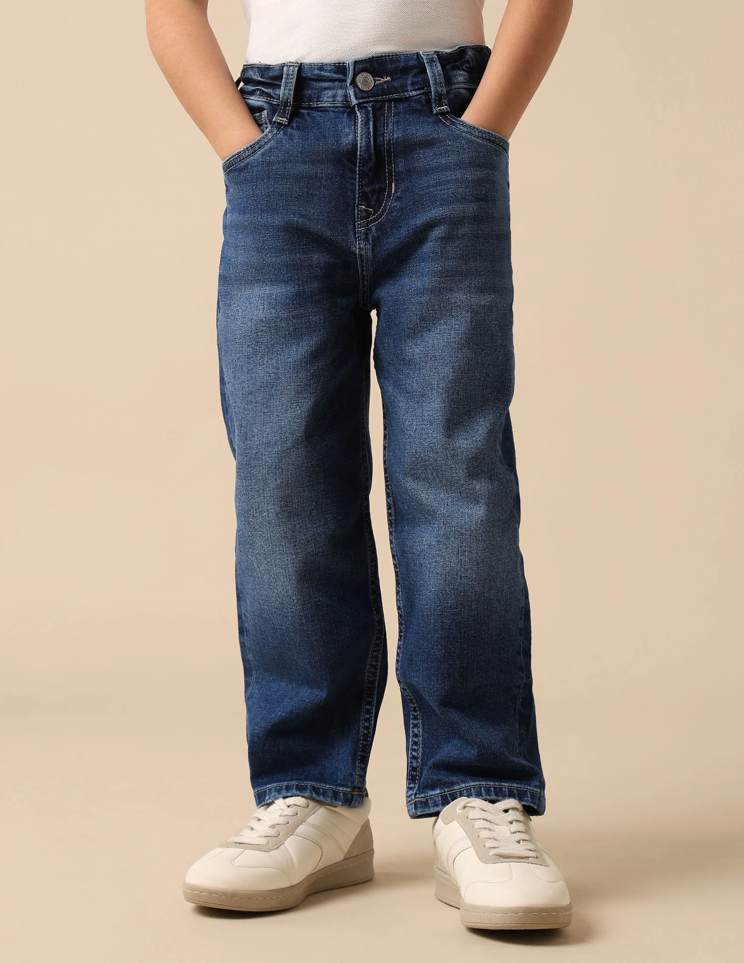 Boys Whiskered Baggy Fit Jeans - Image 5
