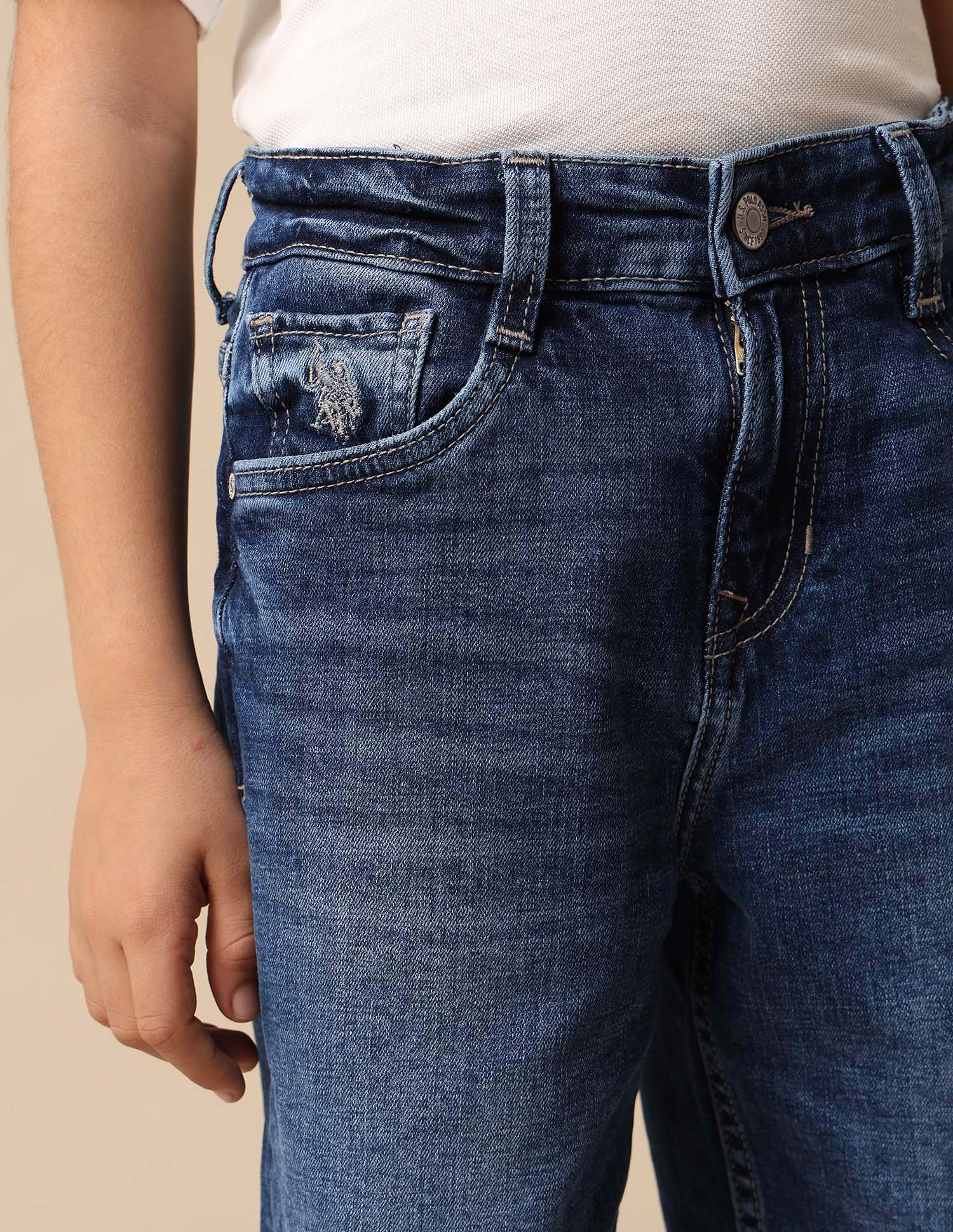 Boys Whiskered Baggy Fit Jeans - Image 6