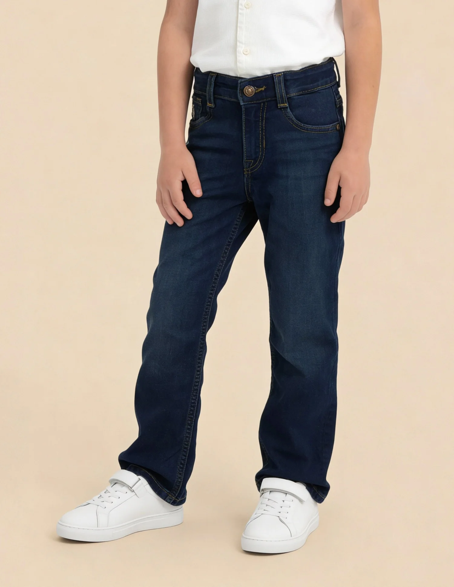 Boys Whiskered Bootcut Fit Jeans - Image 3