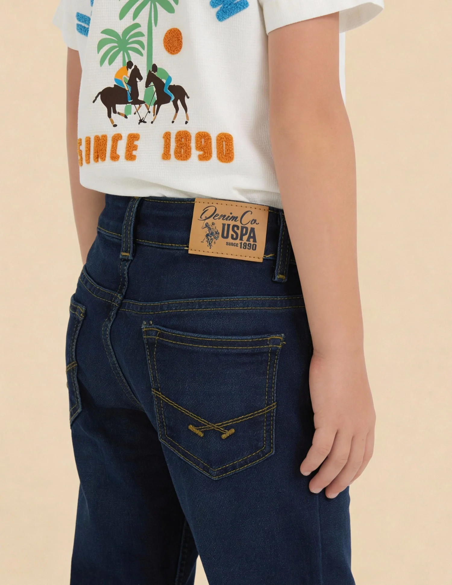 Boys Whiskered Bootcut Fit Jeans - Image 5